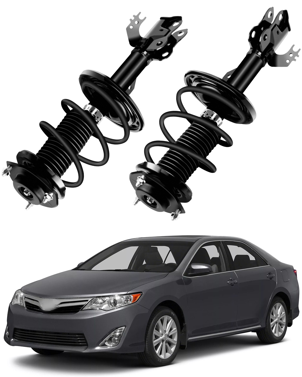 Pair Front Complete Strut & Coil Spring Assembly For Toyota Camry SE 2012-2017