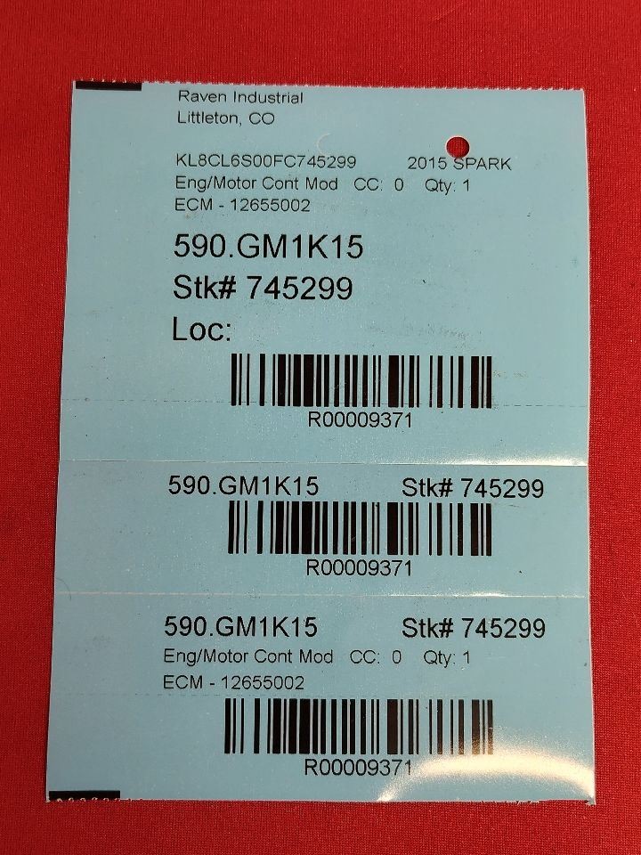 2014-2016 Chevy Chevrolet Spark EV Engine Control Module ECM ECU - 69k
