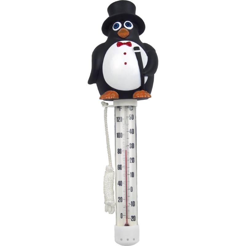 POOLMASTER 25303 Floating Pool Thermometer 1" 120F PVC Mr. Penguin