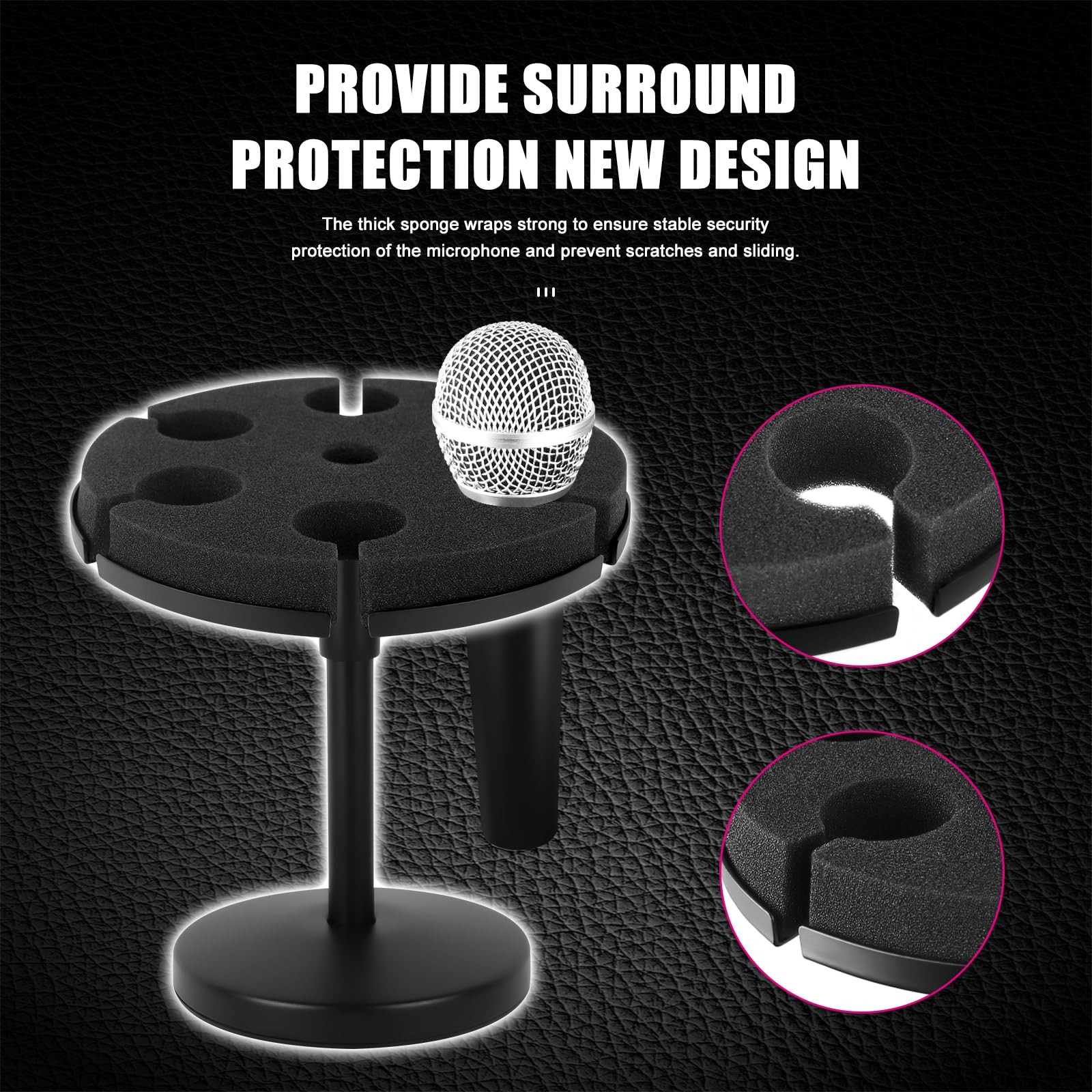 Multi Microphone Holder, Wired and Wireless Mic Holder for Stand, Hold Up to ...