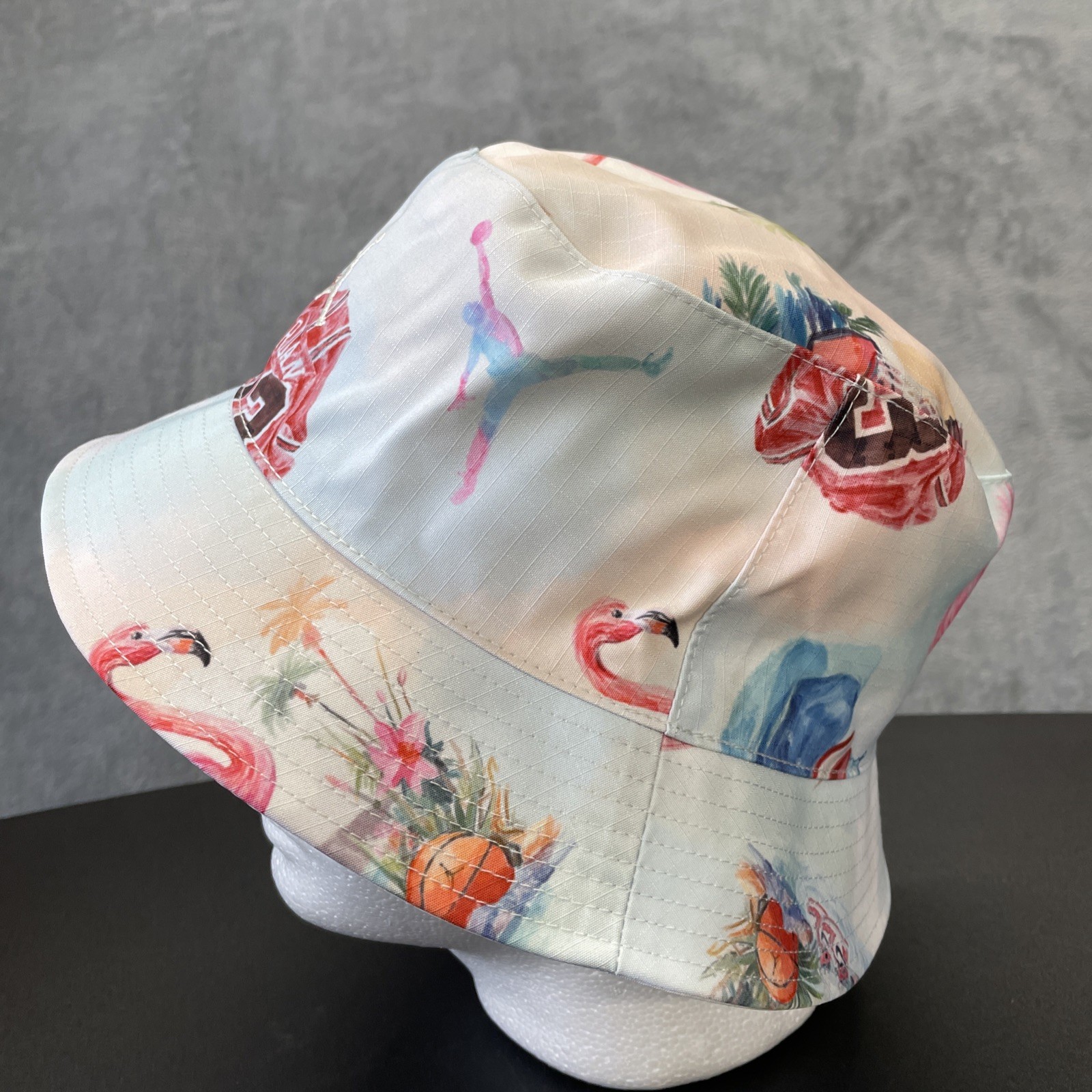 Nike Jordan Apex Reversible Bucket Hat Jumpman Logo Unisex HV1096-133 -Sz M