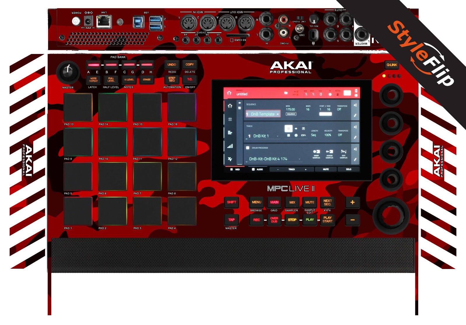 AKAI MPC Live II Skin | Camo Red  |  Protective Decal |  StyleFlip Skins