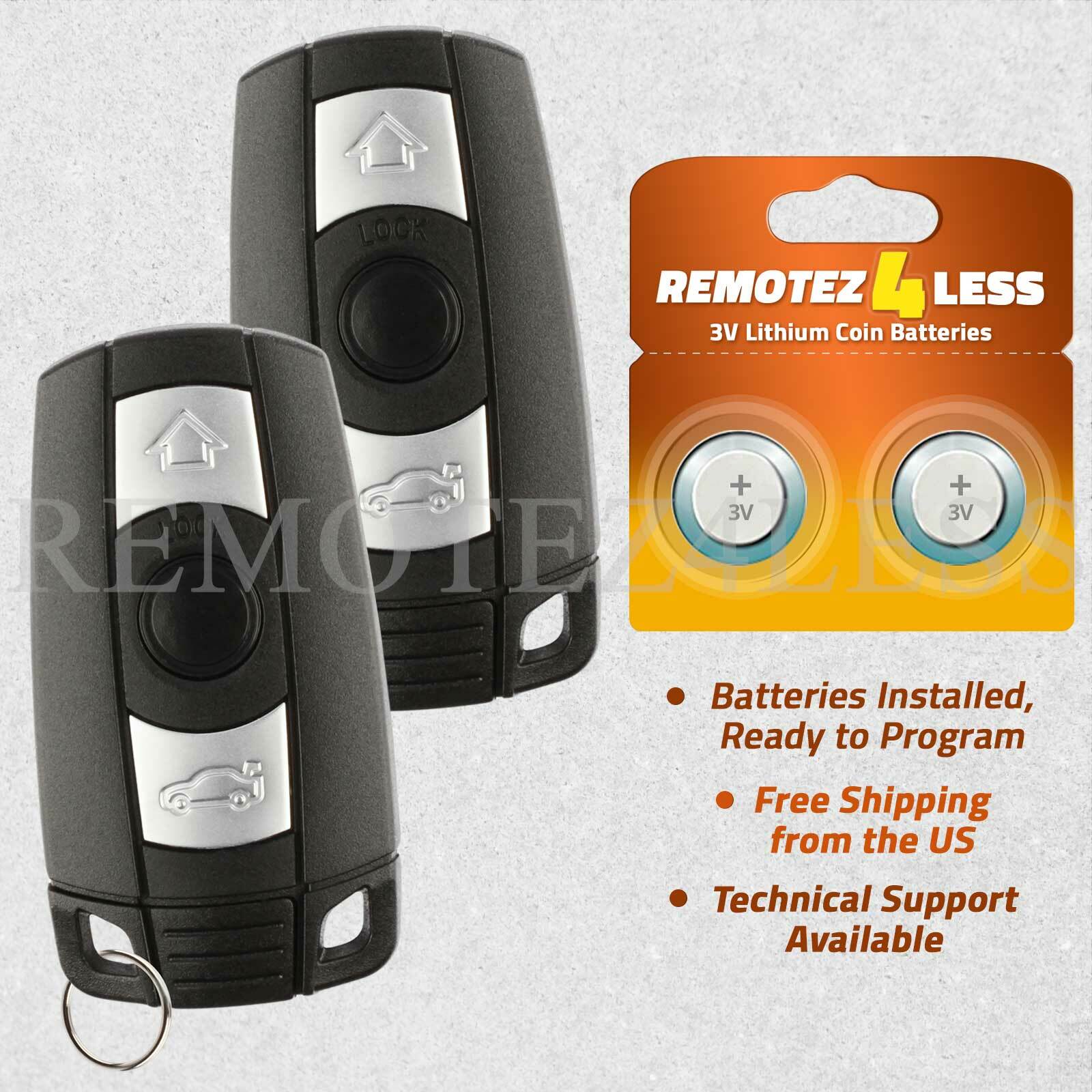 2 Replacement For BMW 328i xDrive 328xi 2007 2008 2009 2010 2011 Key Fob Remote