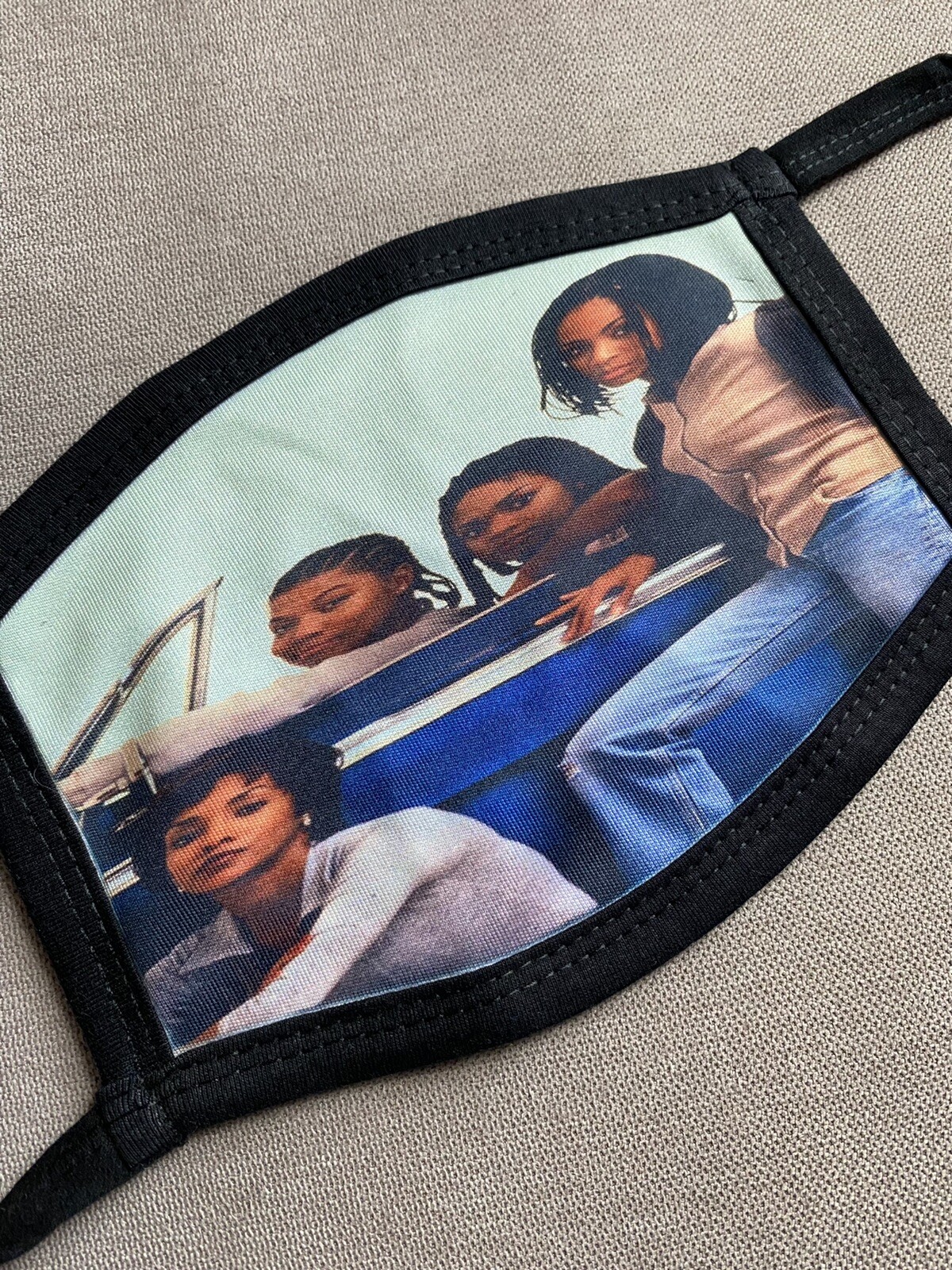 Set It Off Hip Hop Queen Latifah Droptop California Face Mask Reusable Washable