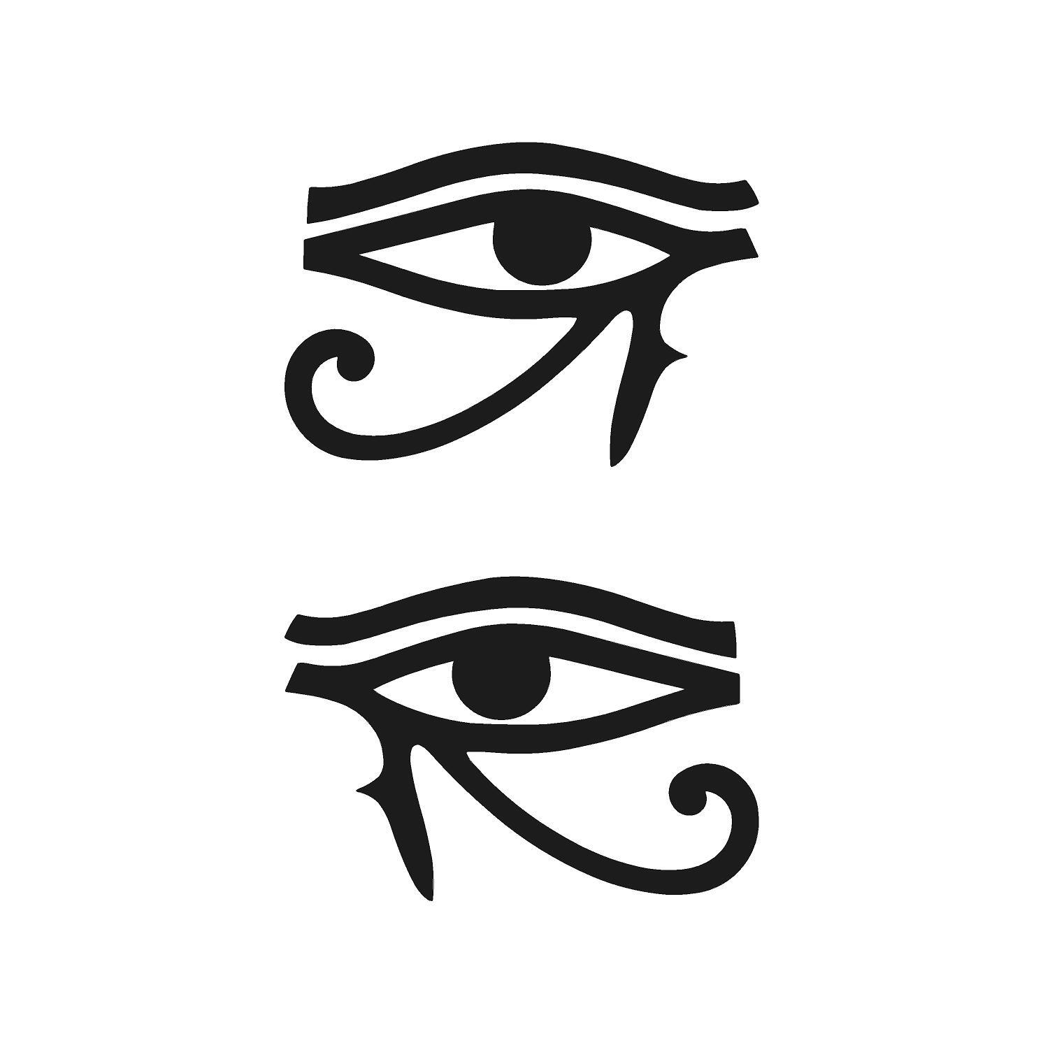 Eye Of Horus  and Eyes of Ra Vinyl Decal  Ancient Egyptian Sticker Set of 2