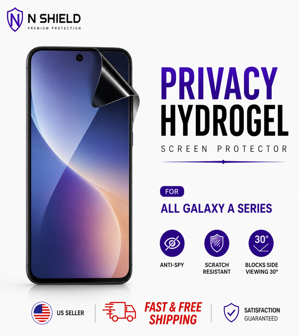 Samsung Galaxy A Series Privacy Screen Protector Hydrogel Anti Spy 1 3 5 Pack