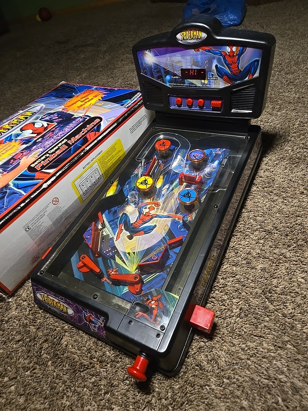 Marvel SPIDER-MAN 3 2007 Table-Top Mini Pinball Machine Used Tested WORKS