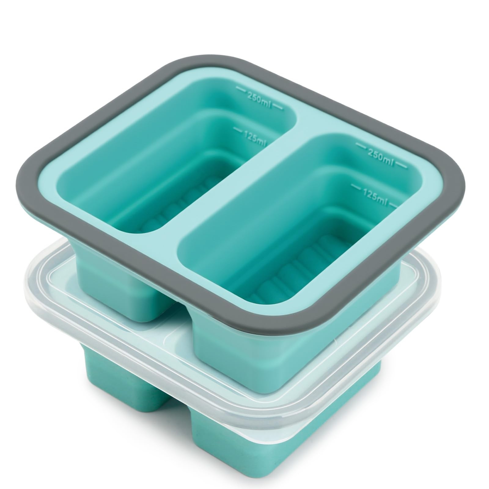 Silicone Freezer Molds with Lids, 2-Cup Soup Container for Freezer Silicon So