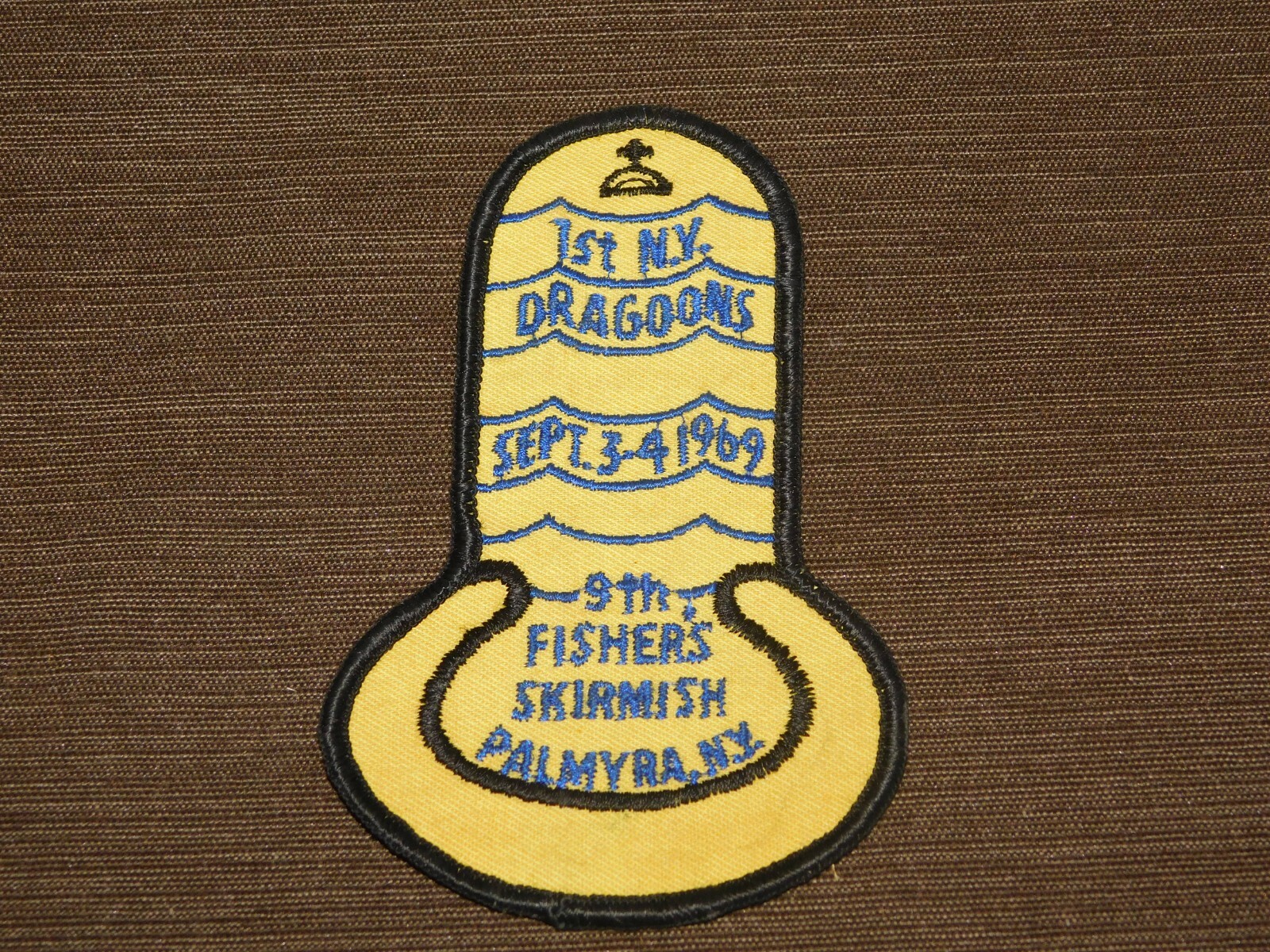 VINTAGE PATCH 1969 1ST NY DRAGOONS 9th FISHER'S SKIRMISH PALMYRA NY CIVIL WAR
