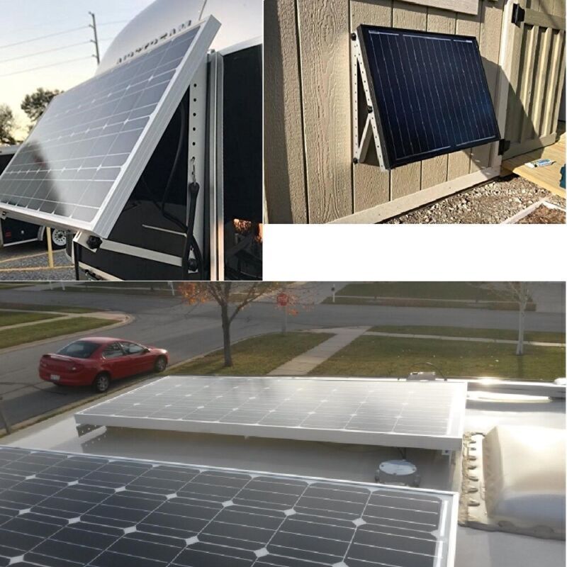 Solar Panel RV Tilt Mount (45/47in）Brackets Roof Flat Surface Adjustable Frame