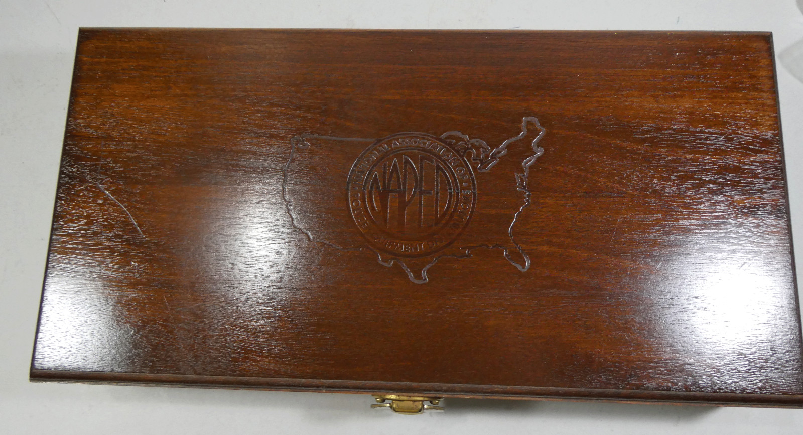 National Association  of Police Equipment Distributors Wooden  Box 15 1/2" long
