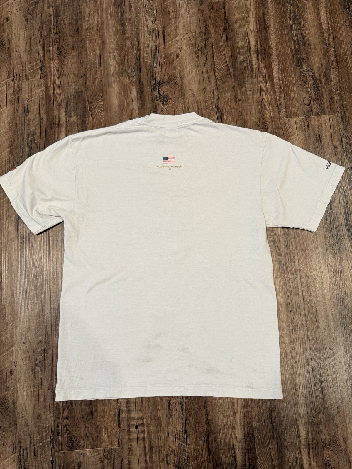 Defcon "Eagle Violent World Protection" White Shirt Medium