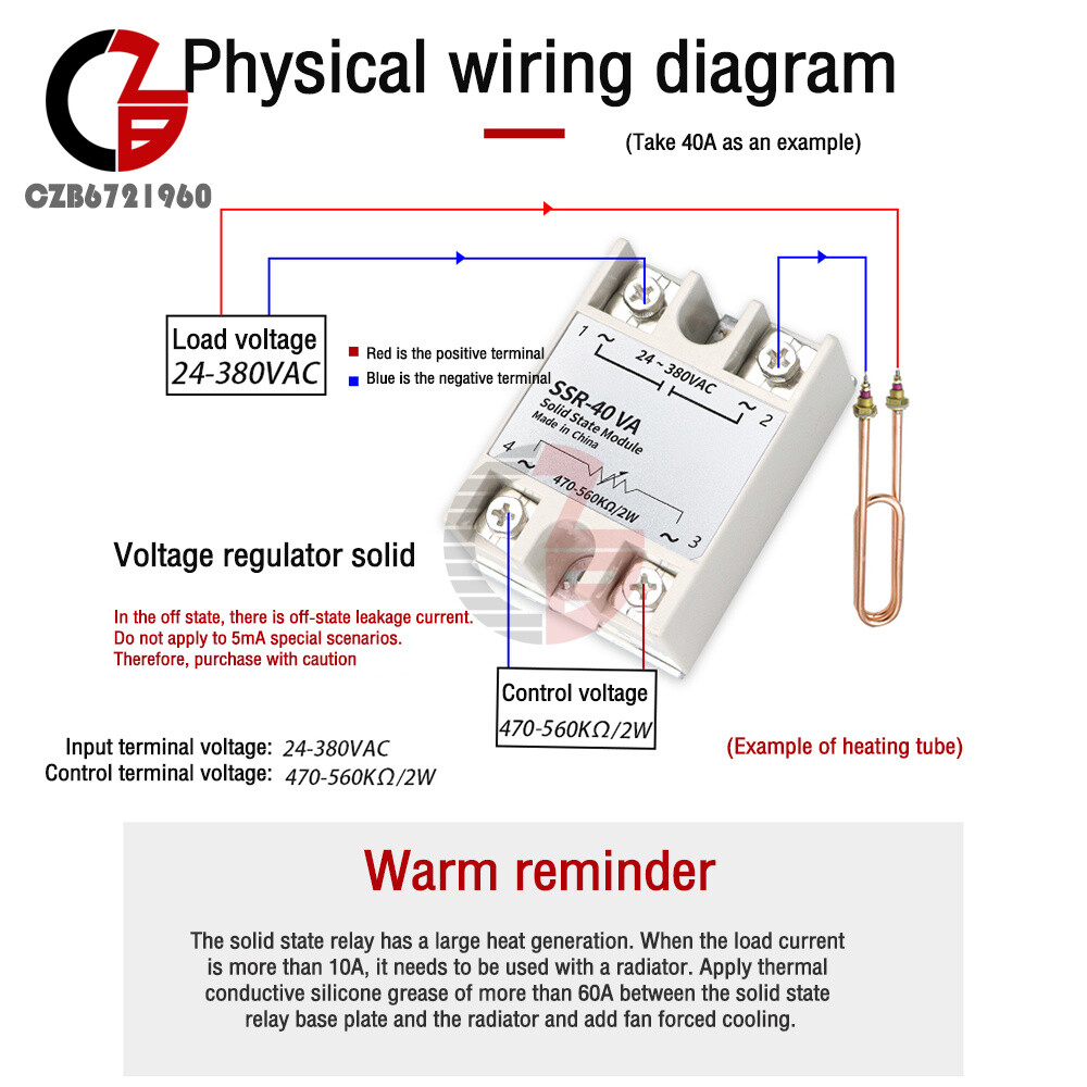 Solid State Relay Module with Knob Dial SSR-10VA SSR-25VA 40VA 60VA 80VA 100VA
