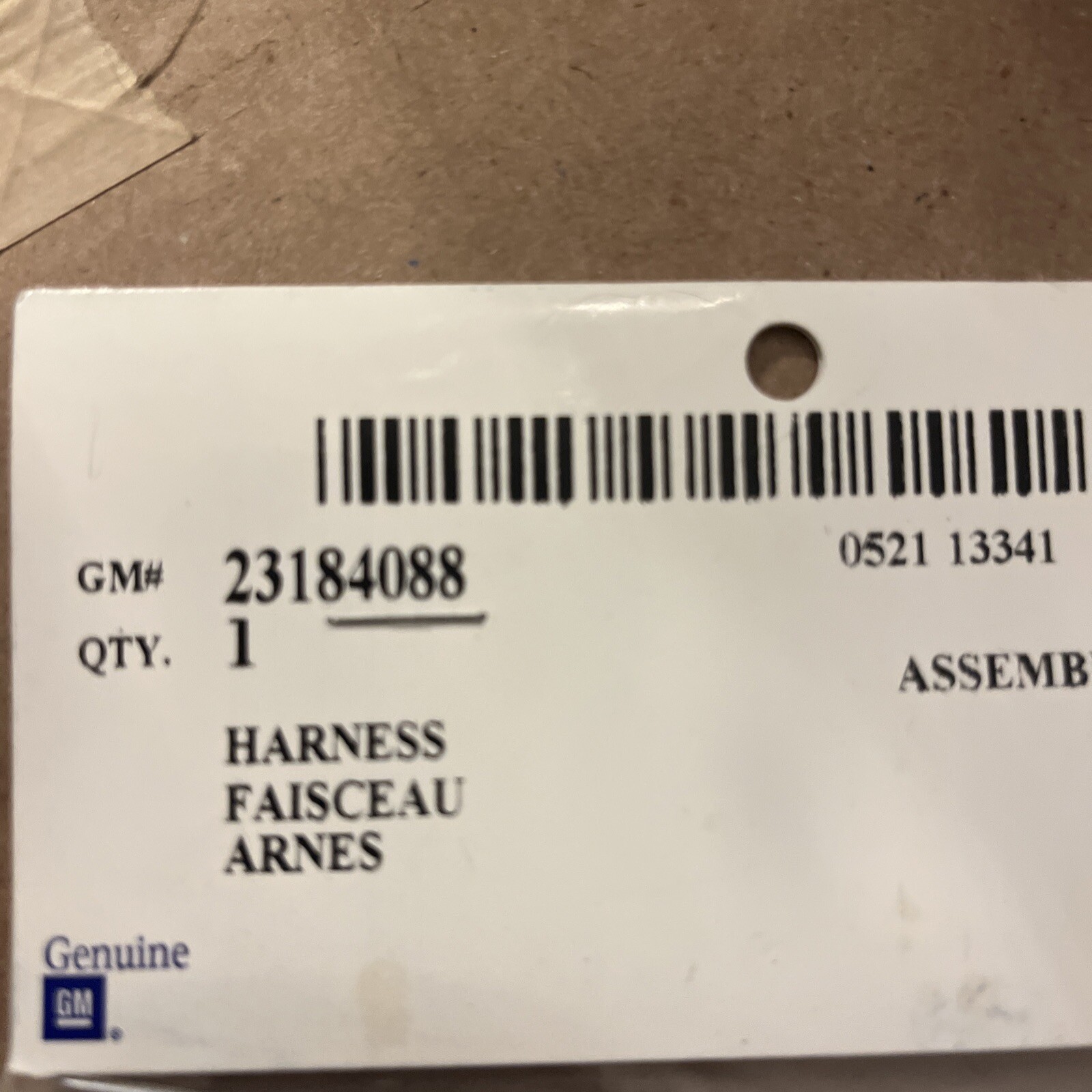 2014-2020 silverado Genuine GM  Wiring Harness  GM #23184088 with instructions -