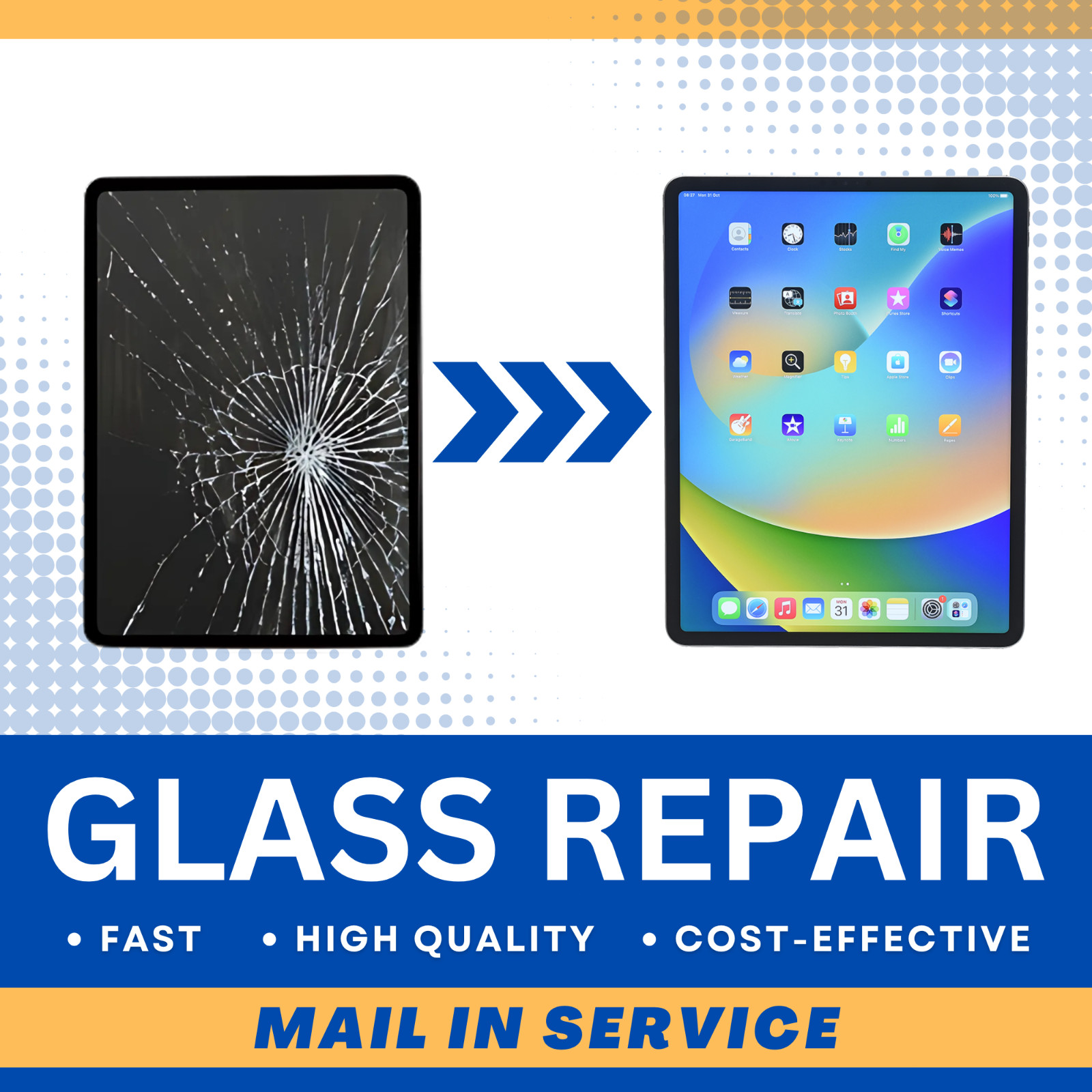 iPad Pro 11'' M4 M5 Gen Front Glass Repair Service Fast