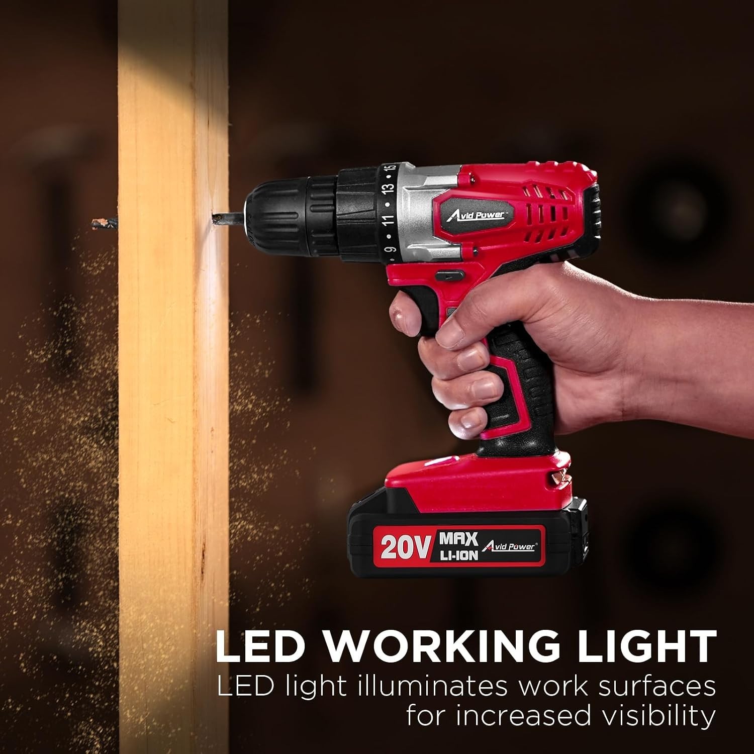 20V Cordless Drill Set for Home DIY & Beginner Projects - Lightweight Power D...