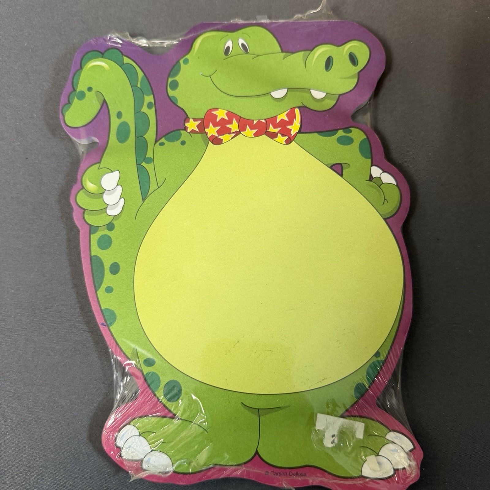 Vintage Carson Dellosa Smiling Alligator Note Pad Y2K 50 Sheets Classroom