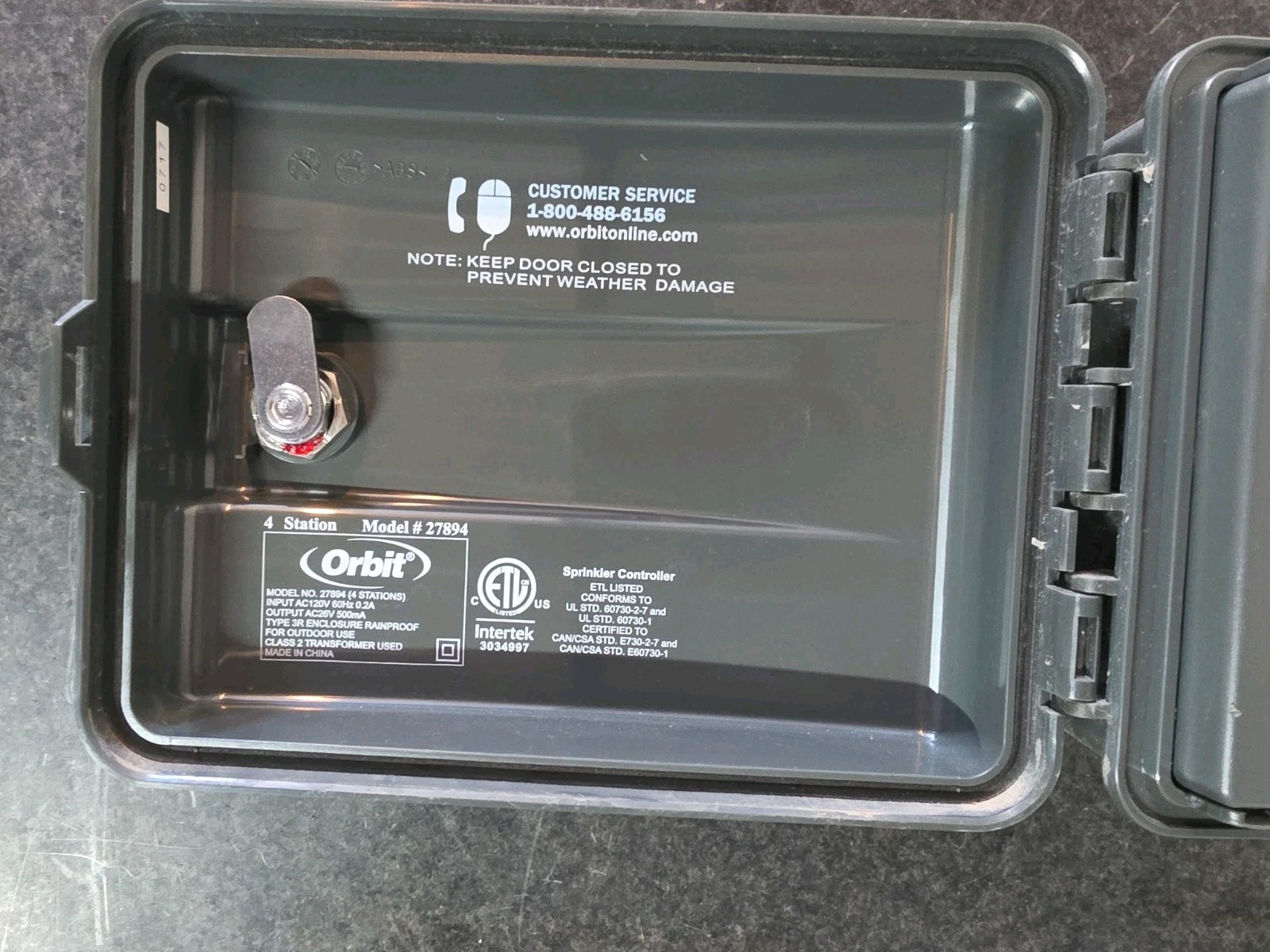 Orbit 27894 Easy-Set Logic 4-Station Sprinkler Timer Controller Weatherproof