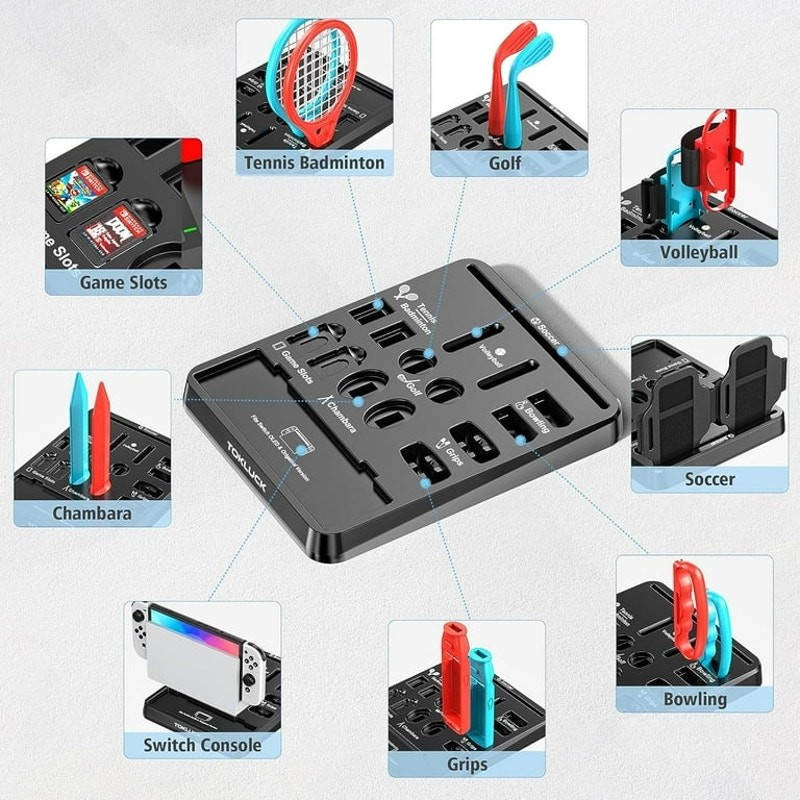 Switch Sports Accessories Bundle with Organizer Station