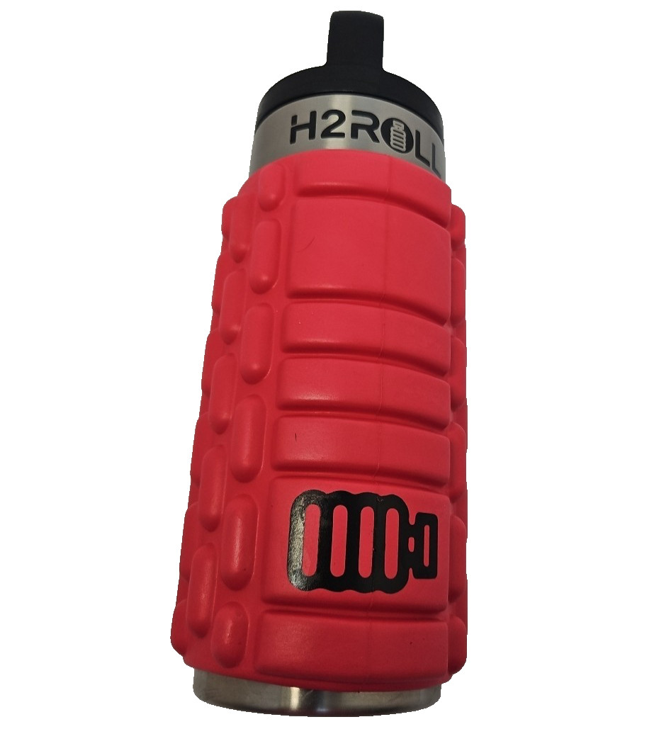 NEW H2Roll 18oz  Foam Roller With Water Bottle  Pink Yoga Gym