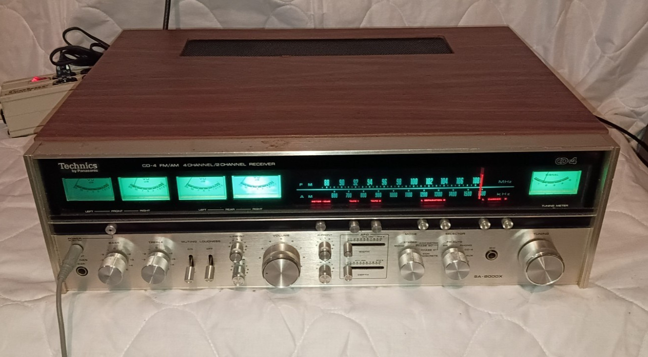 Technics SA-8000X Solid State 2/4-Channel CD-4 QuadraPhonic Receiver TESTED