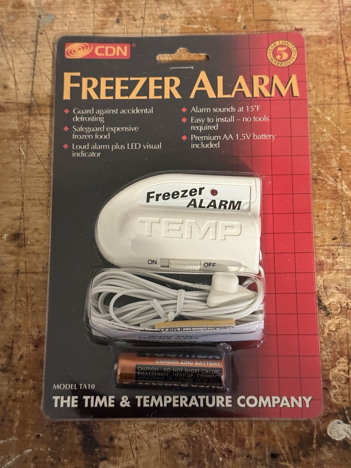 CDN Freezer Alarm TA10 Sounds At 15 Degrees F Brand New