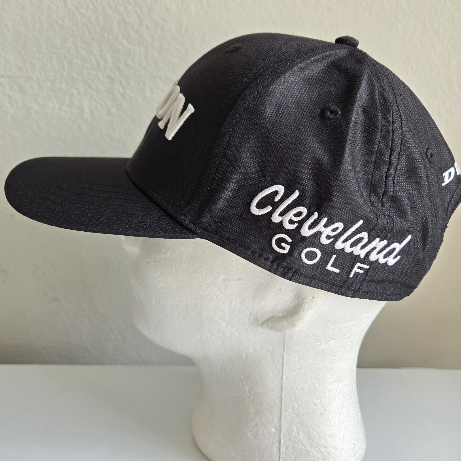 Srixon Cleveland Golf Dunlop Original Tour Snapback Black Golf Hat Cap EUC