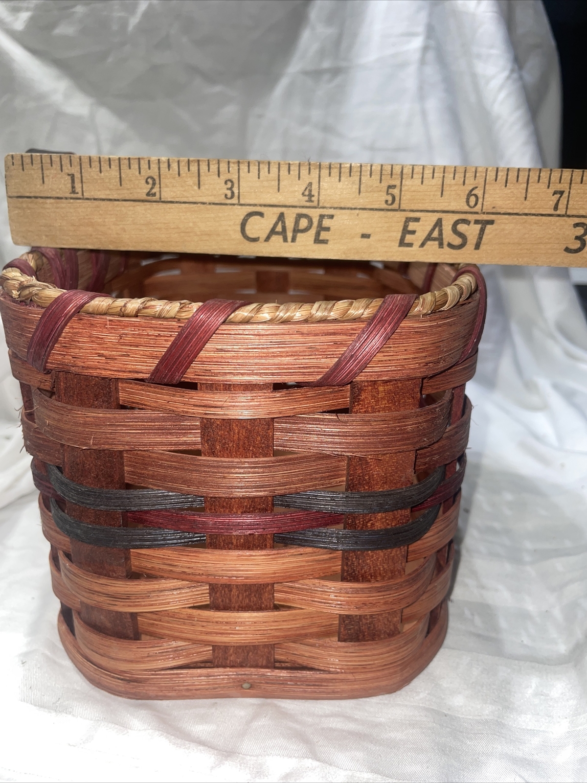 Woven basket With Wooden Bottom