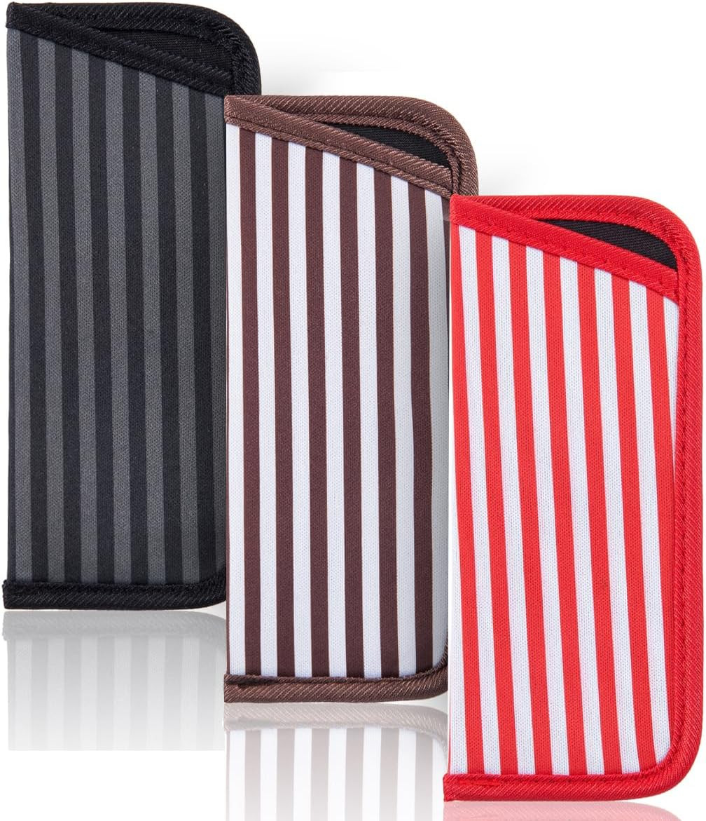 3 Pack Glasses Pouch Slim - Soft Eyeglasses Bag Spectacles Sleeve Portable Cloth
