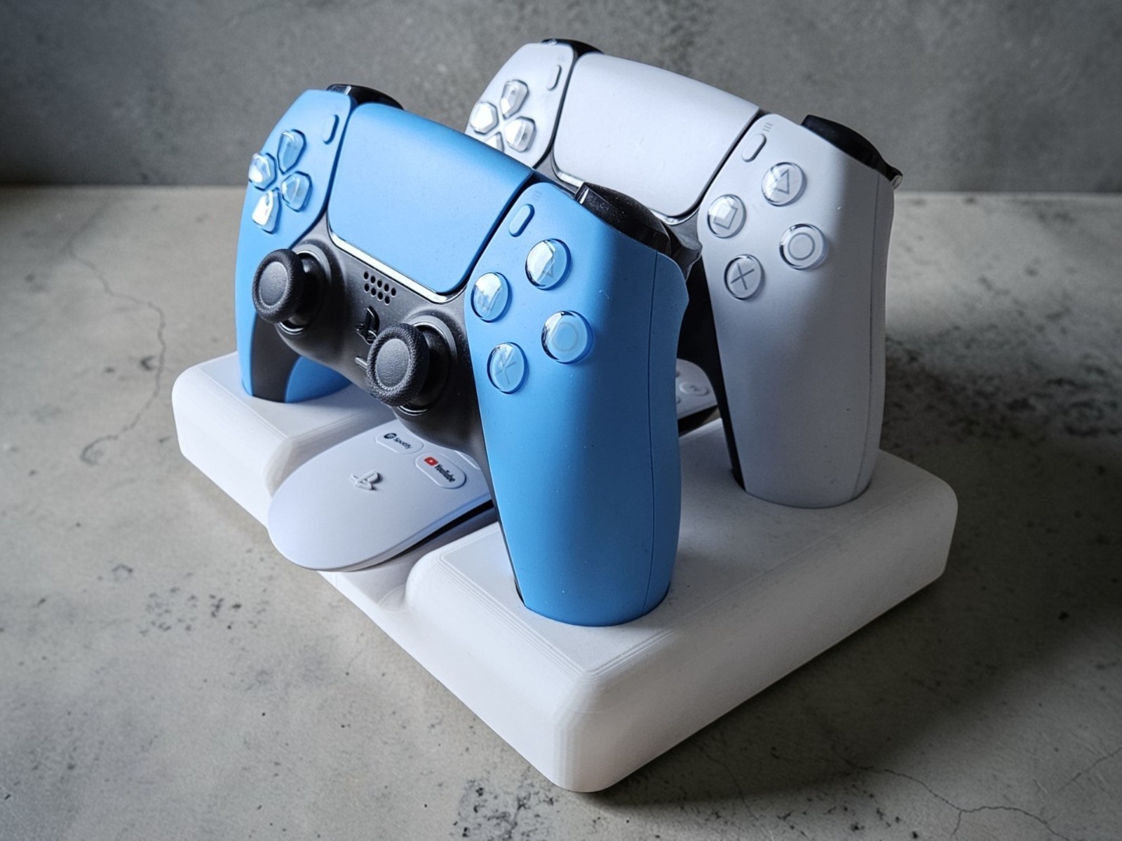 PS5 DualSense Controller Stand 3D Printed Dock Holder For 2 Controllers