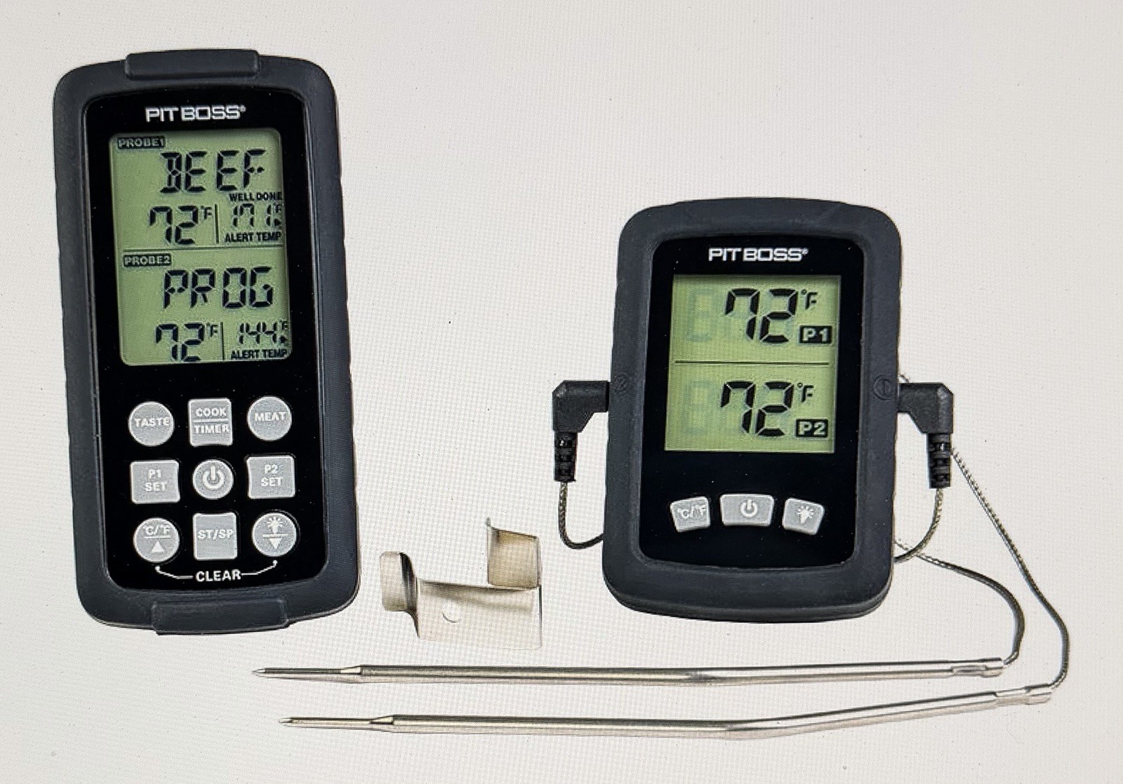 NEW SEALED Pit Boss Wireless Digital Meat Thermometer With Probes ,Black (40854)