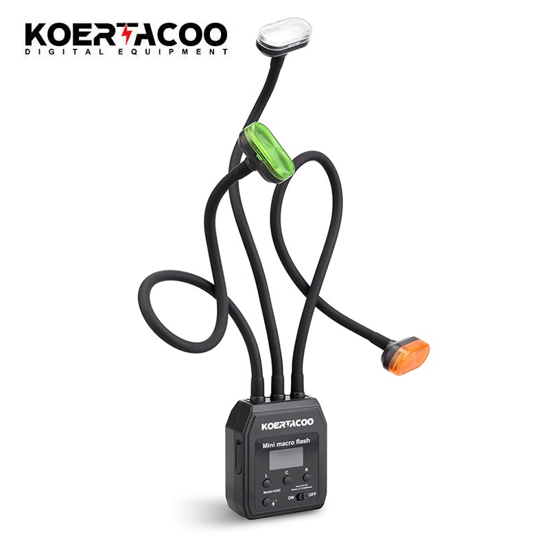 KOERTACOO Triple Head Macro Flash LED Light Photography Fill Light Adjustable