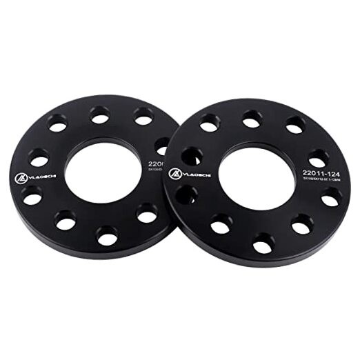 Black Forged 5x108 5x110 Wheel Spacers 1/2 Inch (12mm) 12mm-Pack of 2