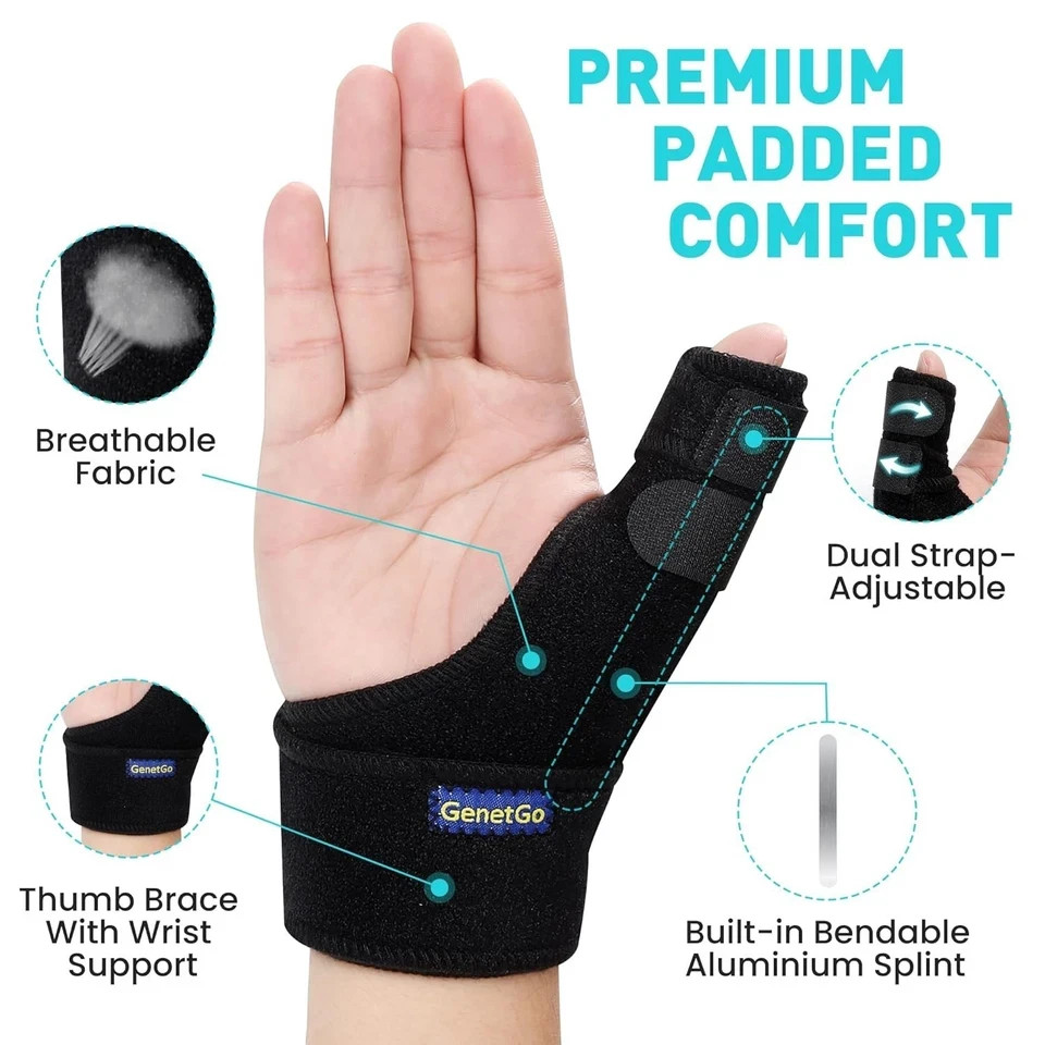 Trigger Thumb Splint - Thumb Spica Support Brace Stabilizer for Pain, Sprains...