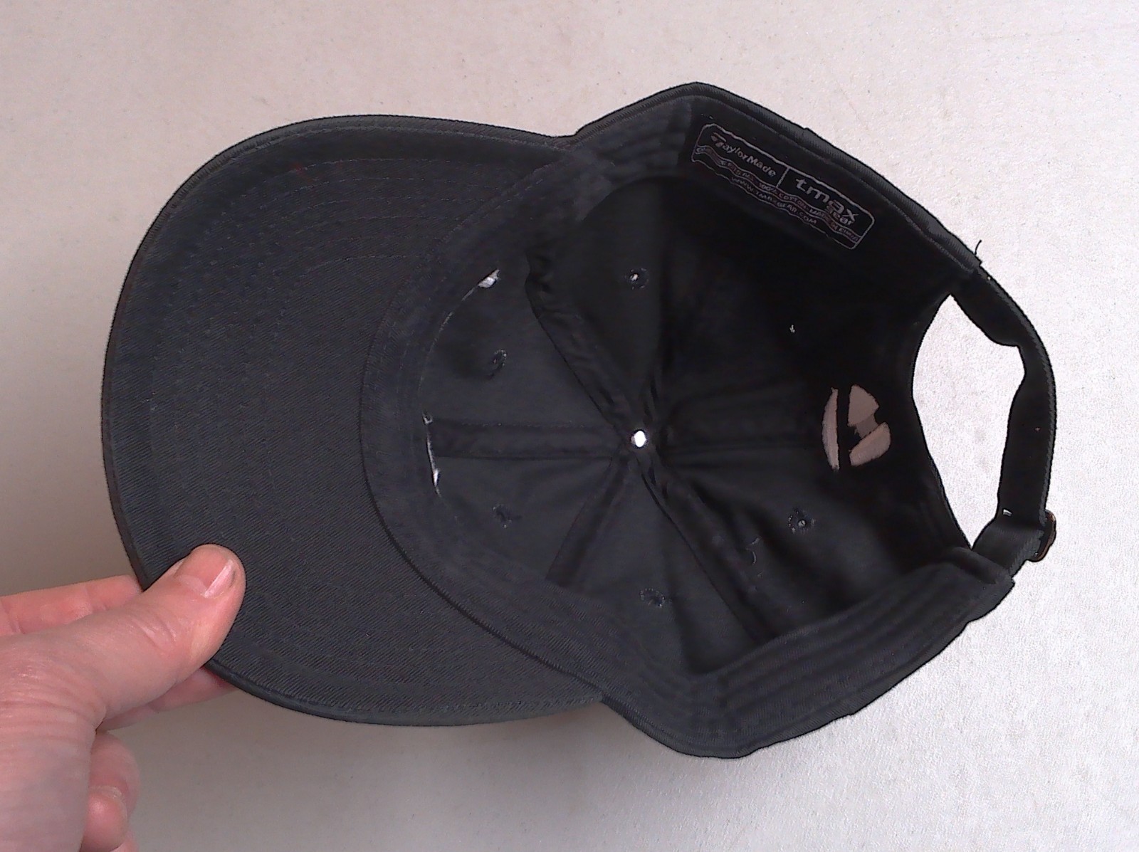 TaylorMade Black Golf Hat Cap TMax Gear OSFA Adjustable