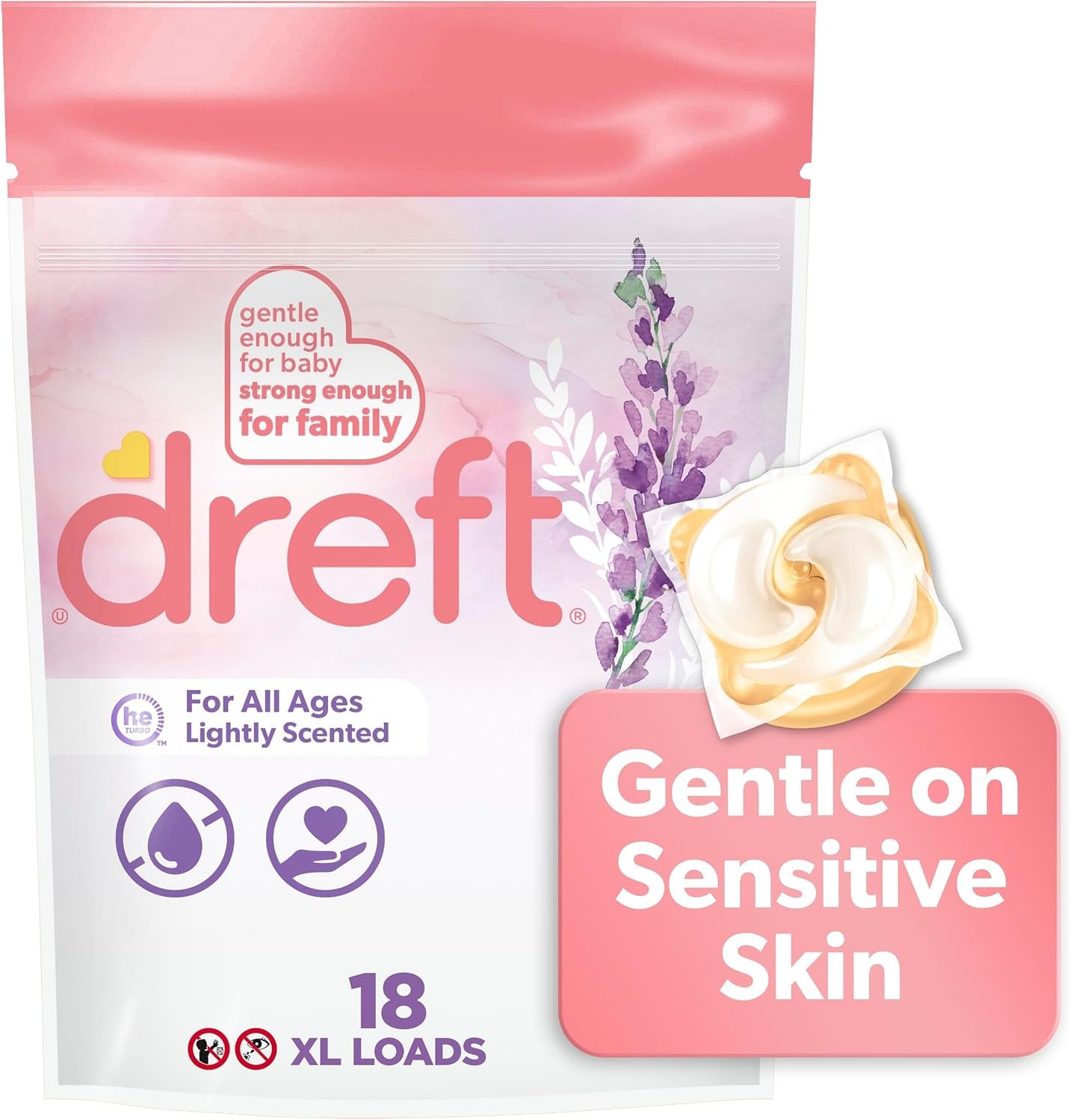 Laundry Deternt XL Pacs, Light Scent, Lavender