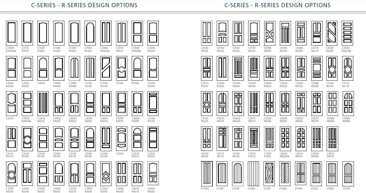 Primed Smooth Surface MDF 4 Raised Panel Eyebrow Top Solid Core Interior Doors
