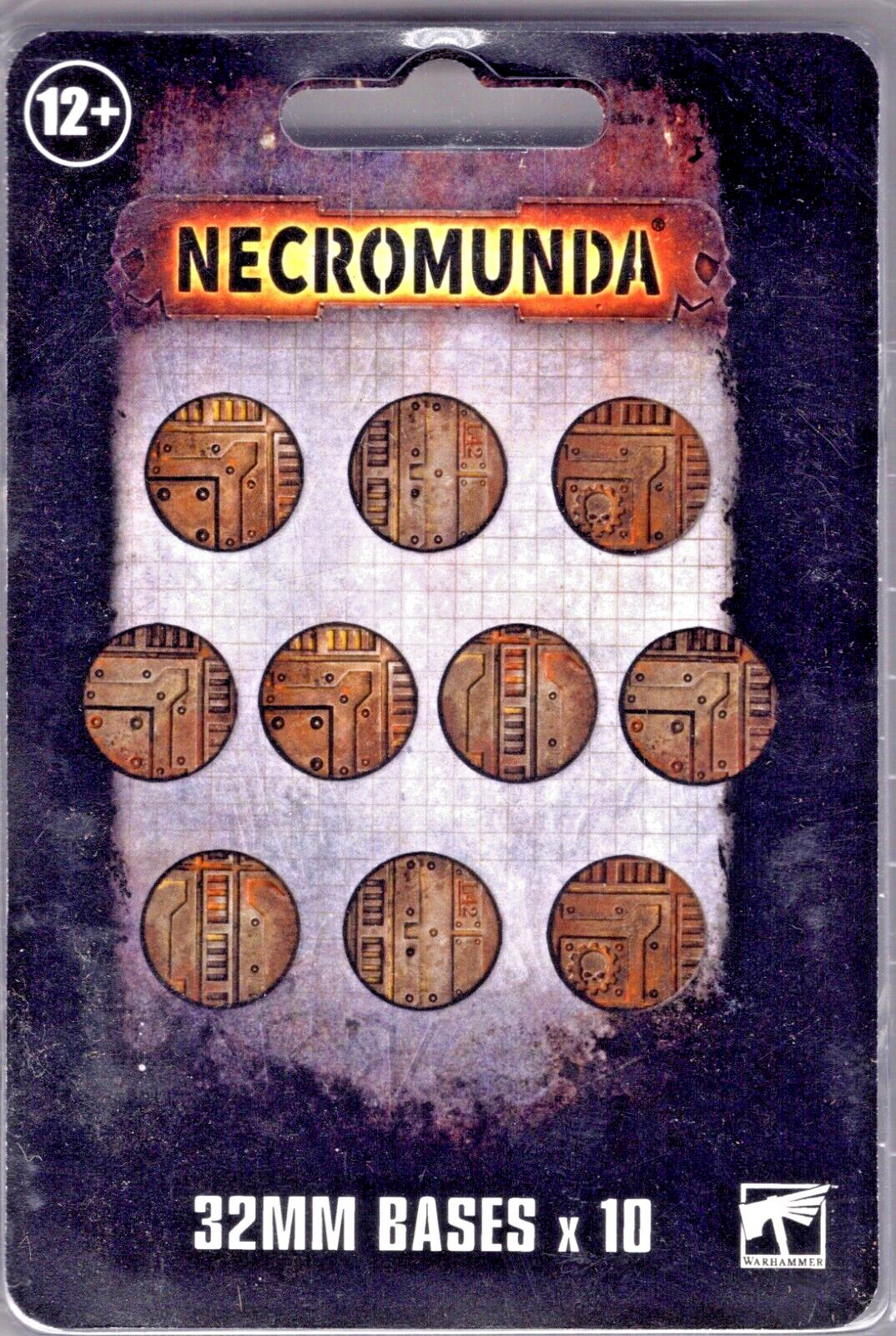 WARHAMMER 40K 40,000 NECROMUNDA 32MM BASES 10 PACK 300-16 NEW FACTORY SEALED