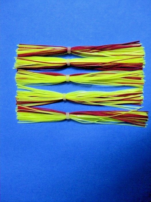 5 silicone Skirt CHART/RED  #5-9355 Lure Spinnerbait Buzz jig Bass Tackle