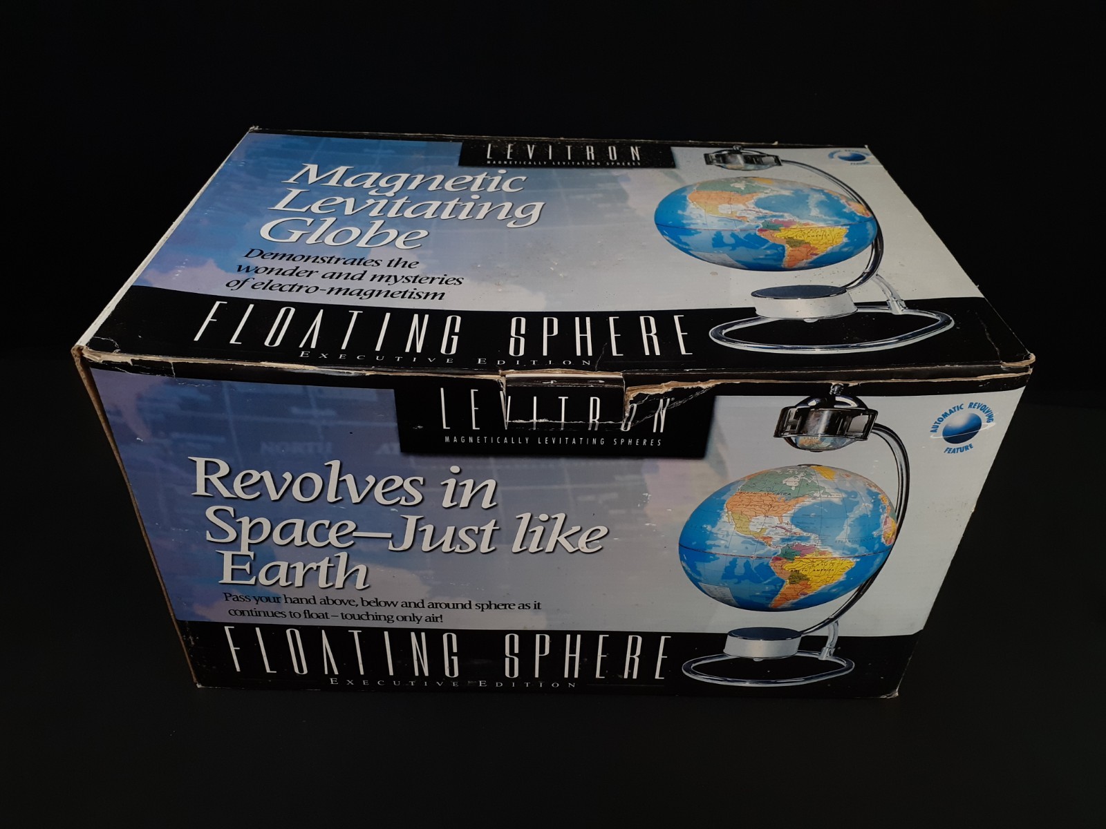 Vintage '90s Utopian Scholastic Levitron Magnetic Levitating Globe - Works