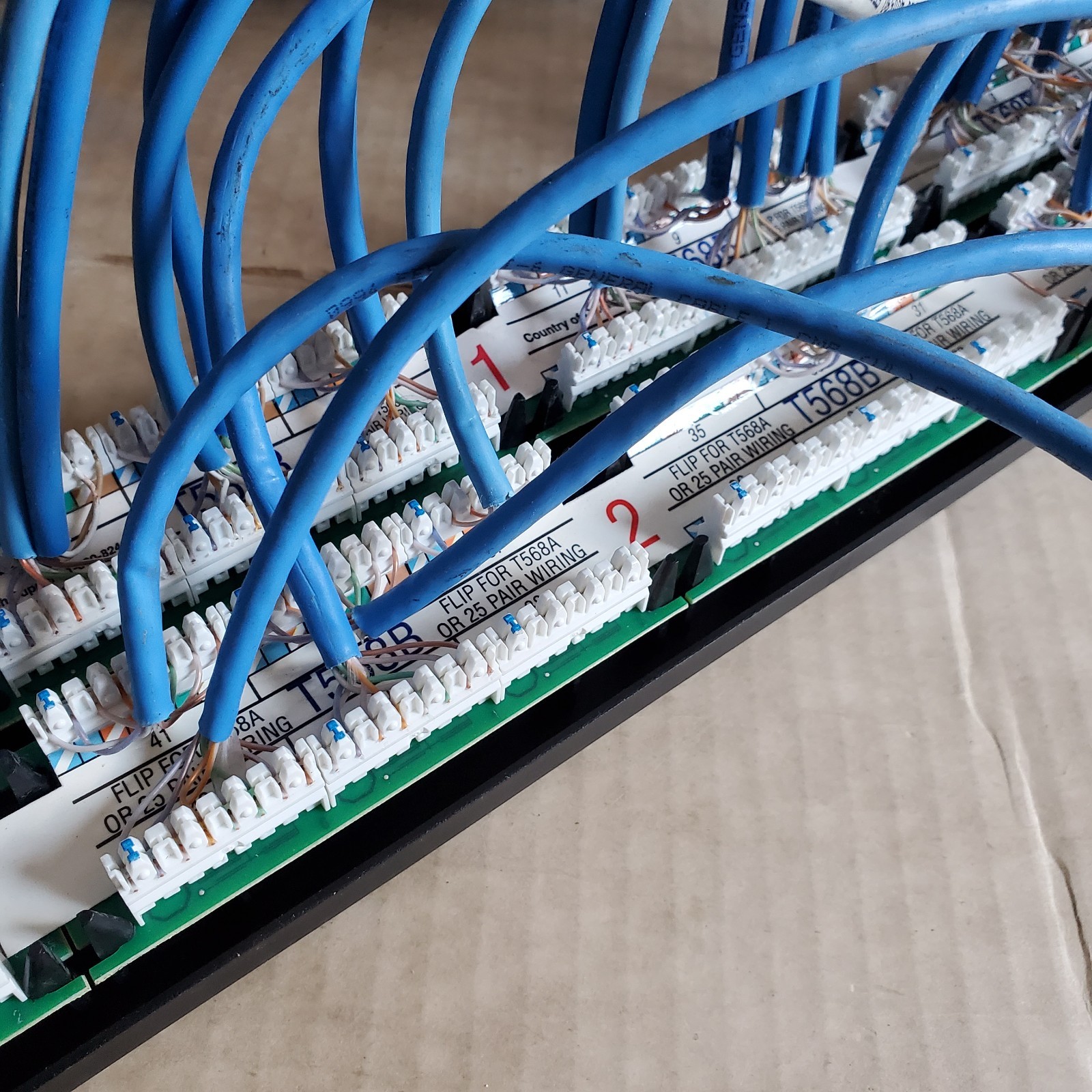 48-Port eXtreme Cat 6+ Flat 110-Style 2RU Patch Panel with Cable Management Bar