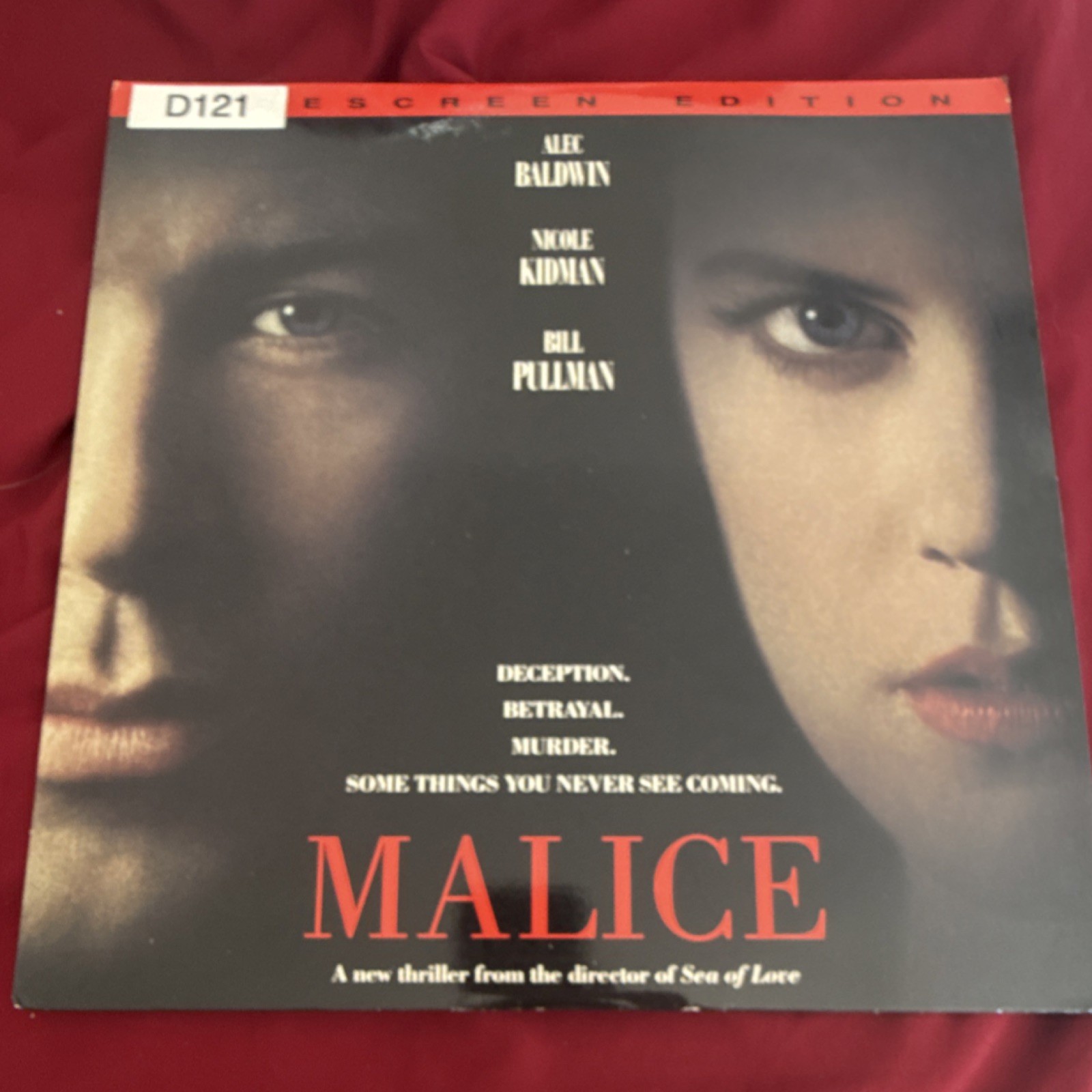 Malice LaserDisc Thriller Harold Becker Alec Baldwin Nicole Kidman 1993