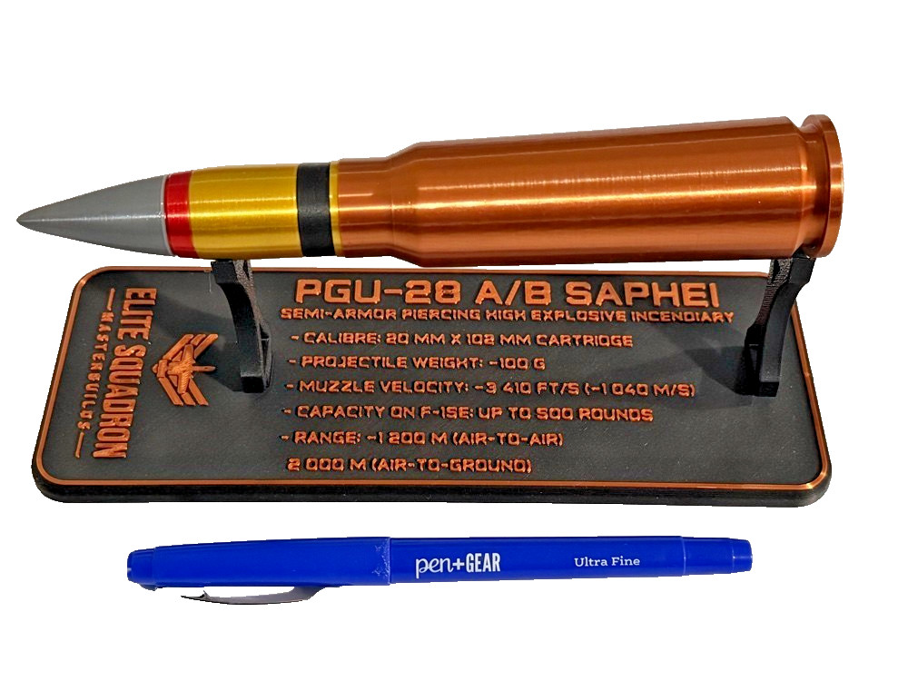1:1 Scale 20mm PGU-28A/B Replica - M61 Vulcan Ammo Prop - F-15 F-18 F-22 Display