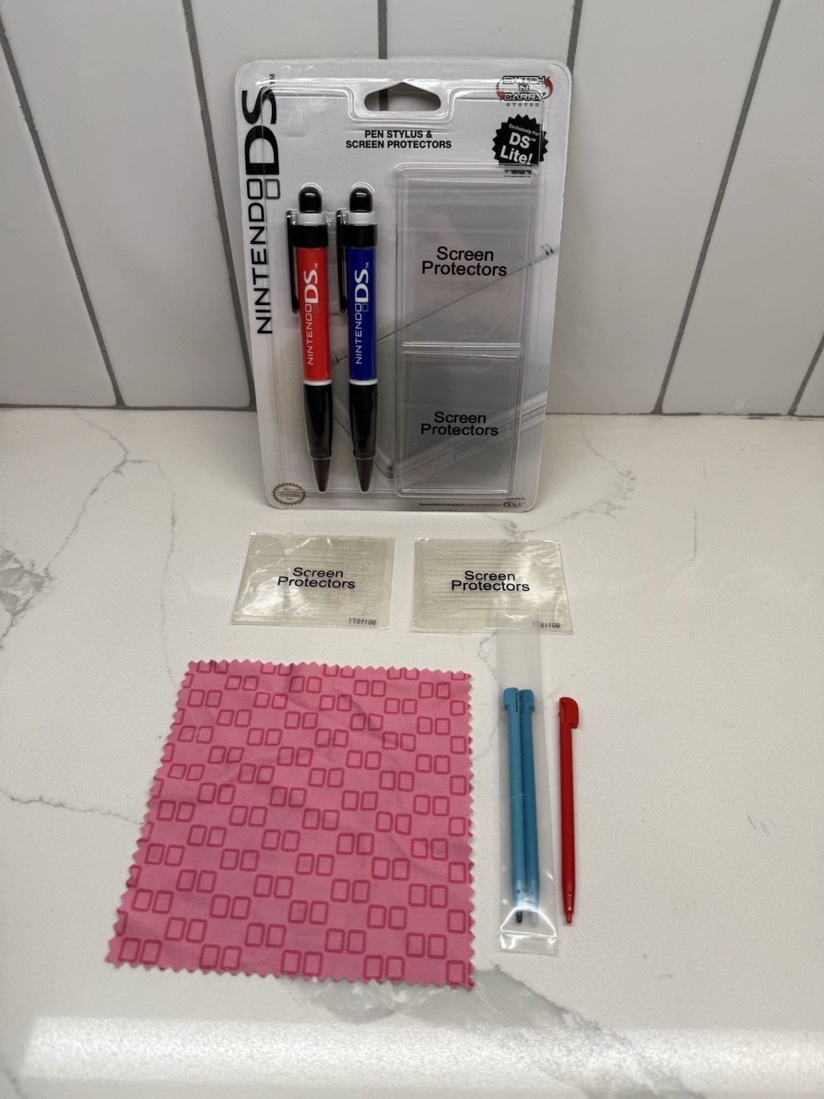 Nintendo DS Lite Official OEM Switch N Carry Pen Stylus Screen Protectors LOT
