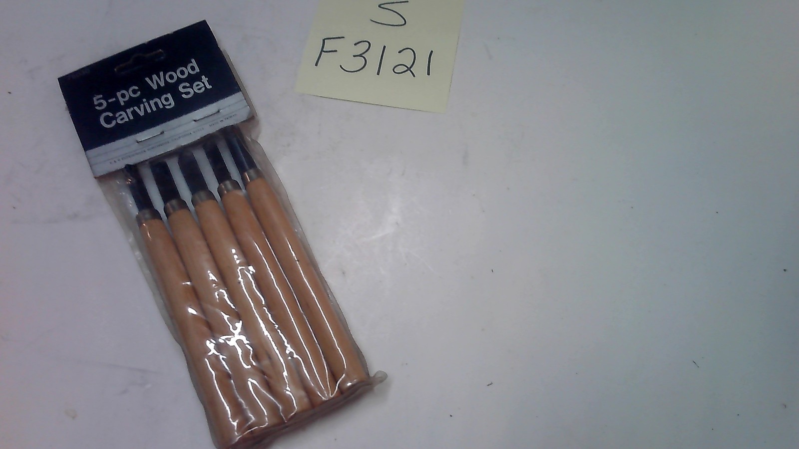 5 PIECE WOOD CARVING SET