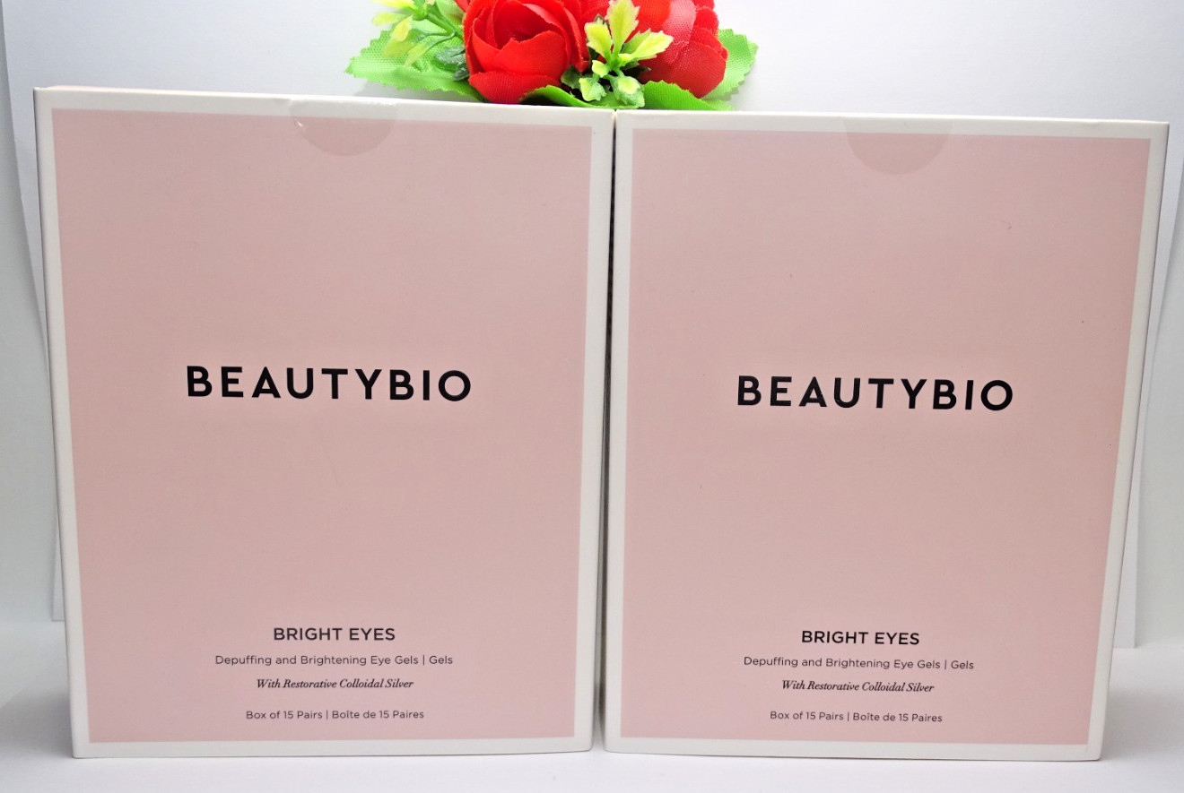 BeautyBio Bright Eyes X2 Illuminating Collagen Eye Gels ~ Box of 15 Pairs X2=30