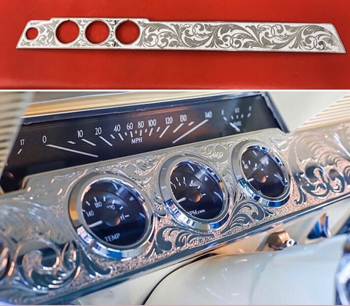 1961 or 1962 Impala Dash Radio Delete Engraved Overlay