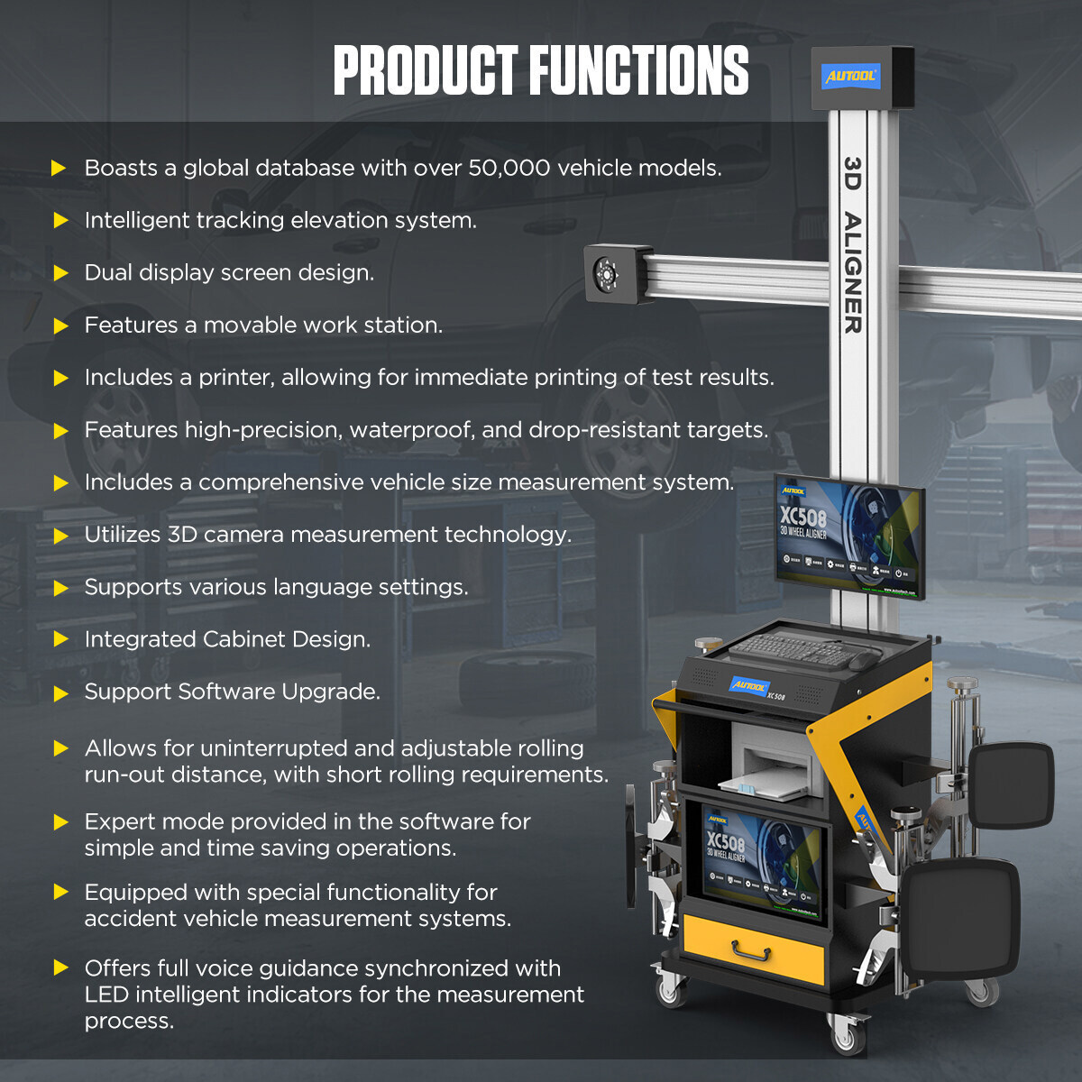 3D Wheel Alignment Machine Fully Automatic Car Tire Wheel Aligner System Tool