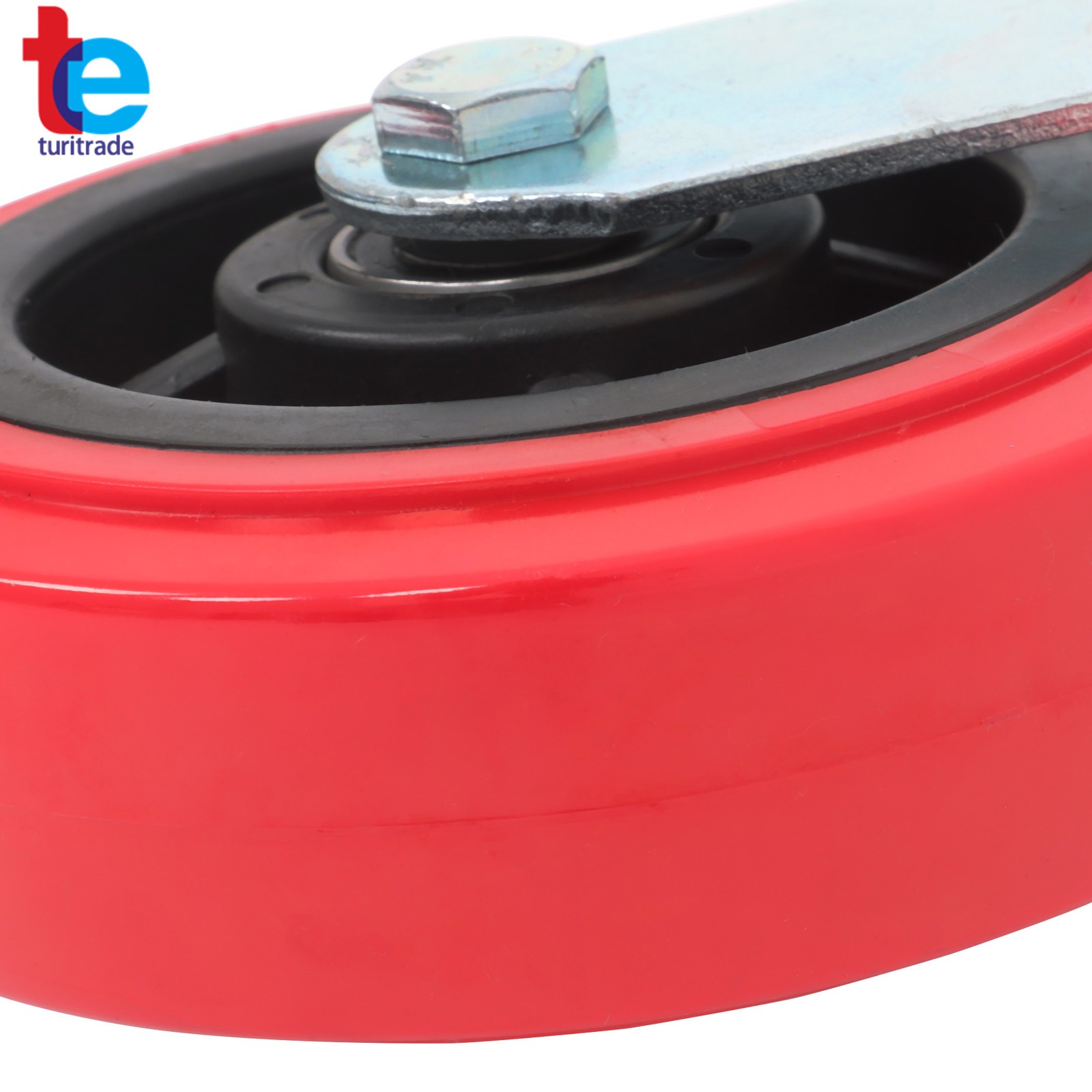 4 Pack Polyurethane 6 Inch Swivel Caster Wheels Heavy Duty 4000Lbs Load Capacity