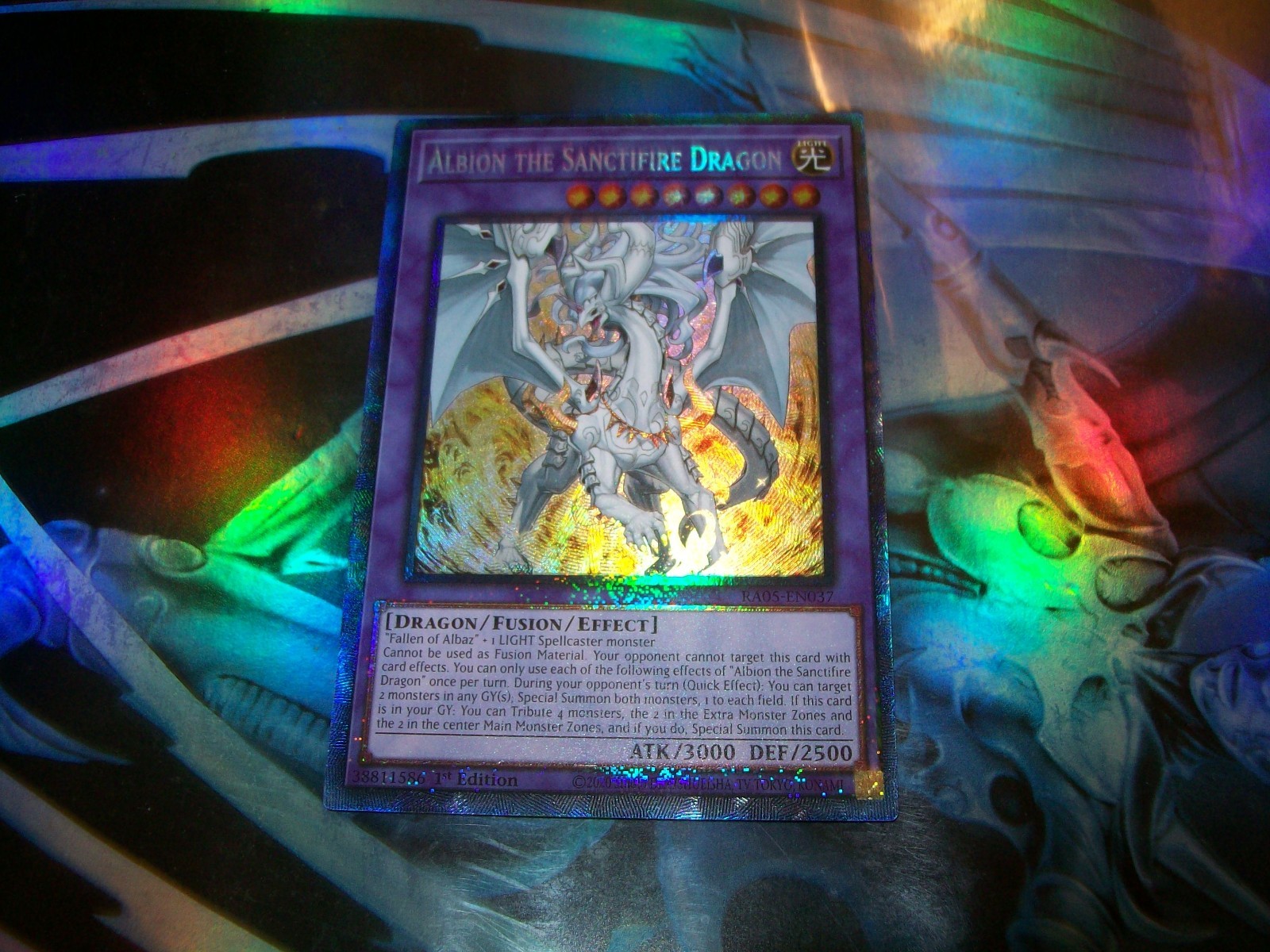 Albion the Sanctifire Dragon 1st Edition Collector's Rare RA05-EN037 Yu-Gi-Oh!